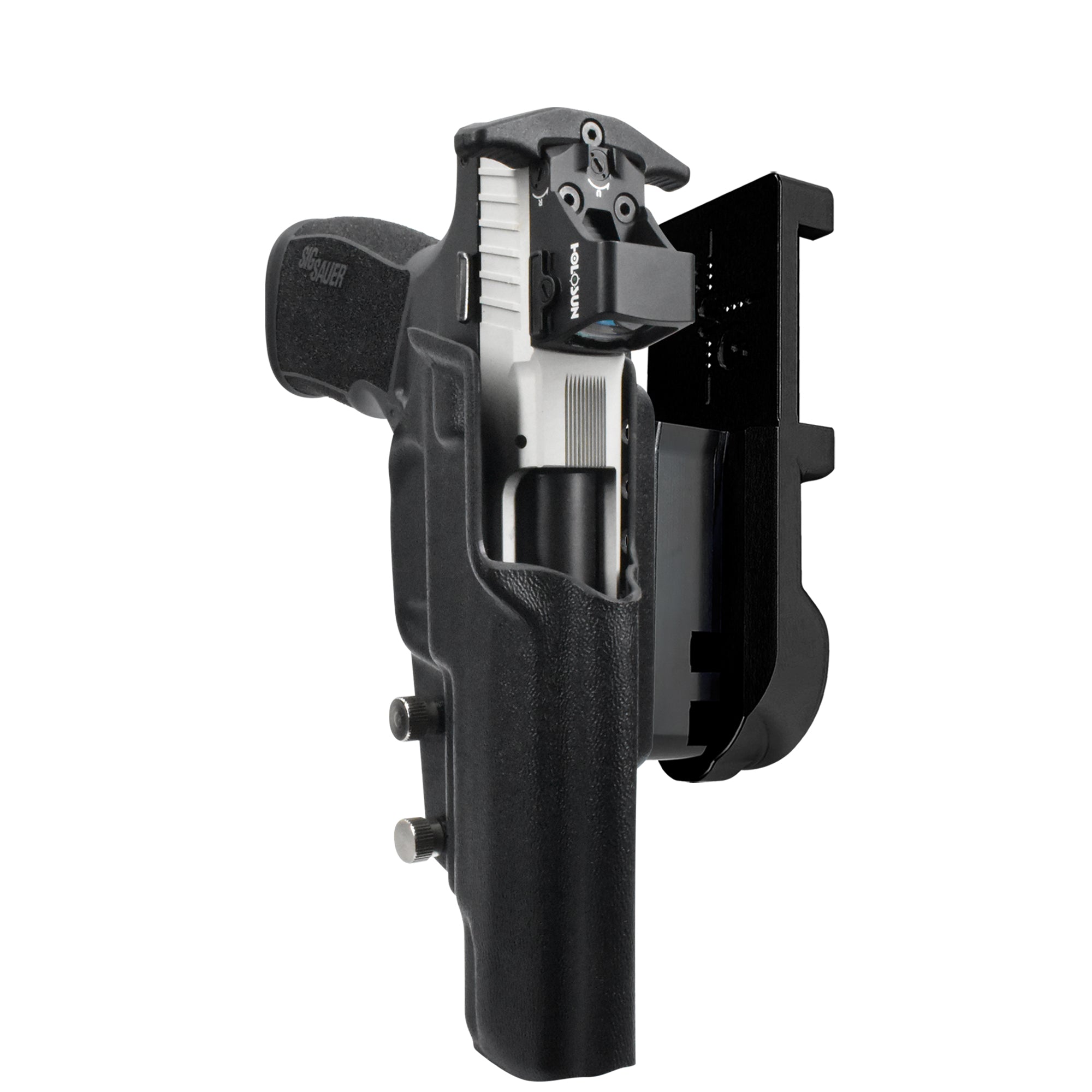 Sig Sauer P322 COMP IPSC/USPA Quick Mount Holster with Black Belt Attachment, Black Holster Shell