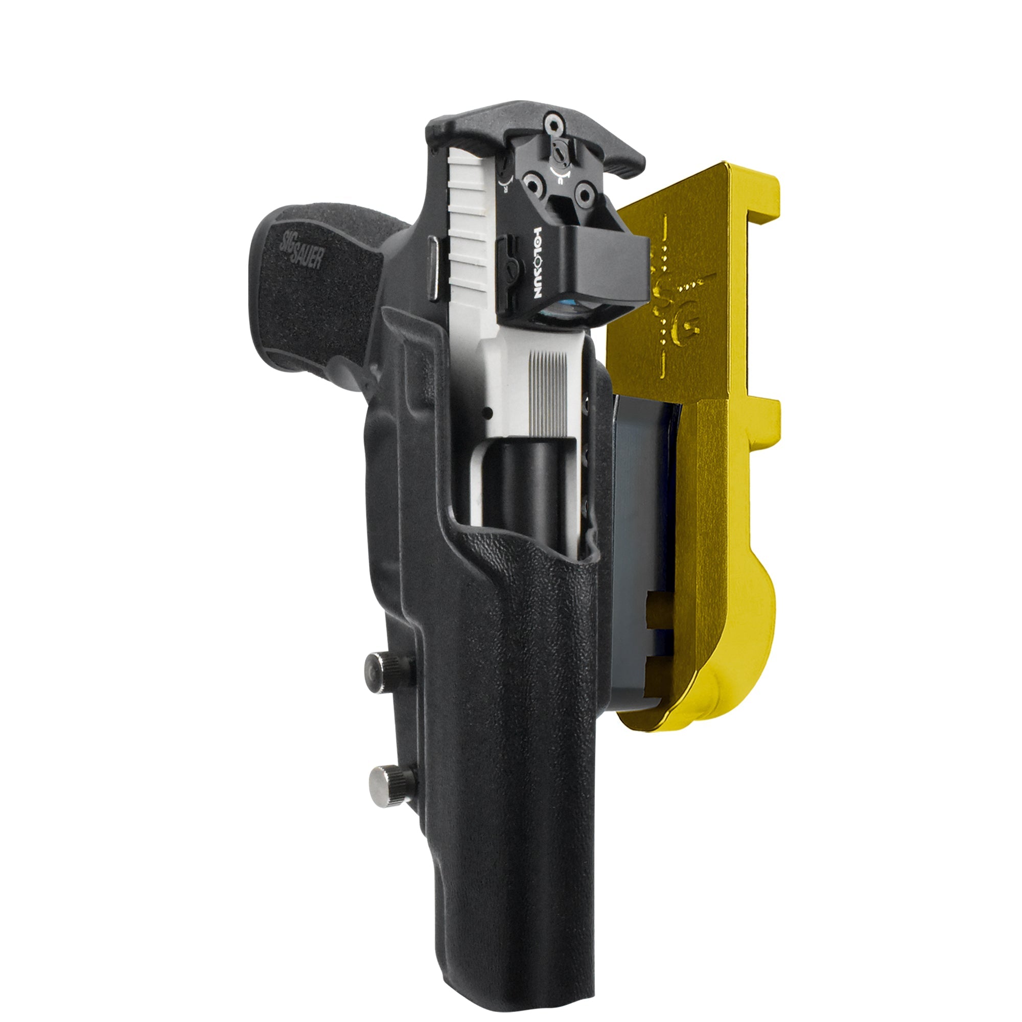 Sig Sauer P322 COMP IPSC/USPA Quick Mount Holster with 24K Gold Belt Attachment, Black Holster Shell