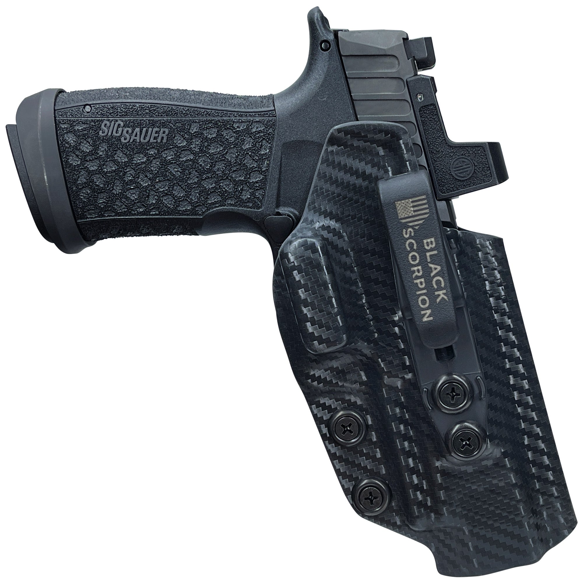 Sig Sauer P365 Fuse Holster IWB Belt Wing Tuckable in Carbon Fiber - Front