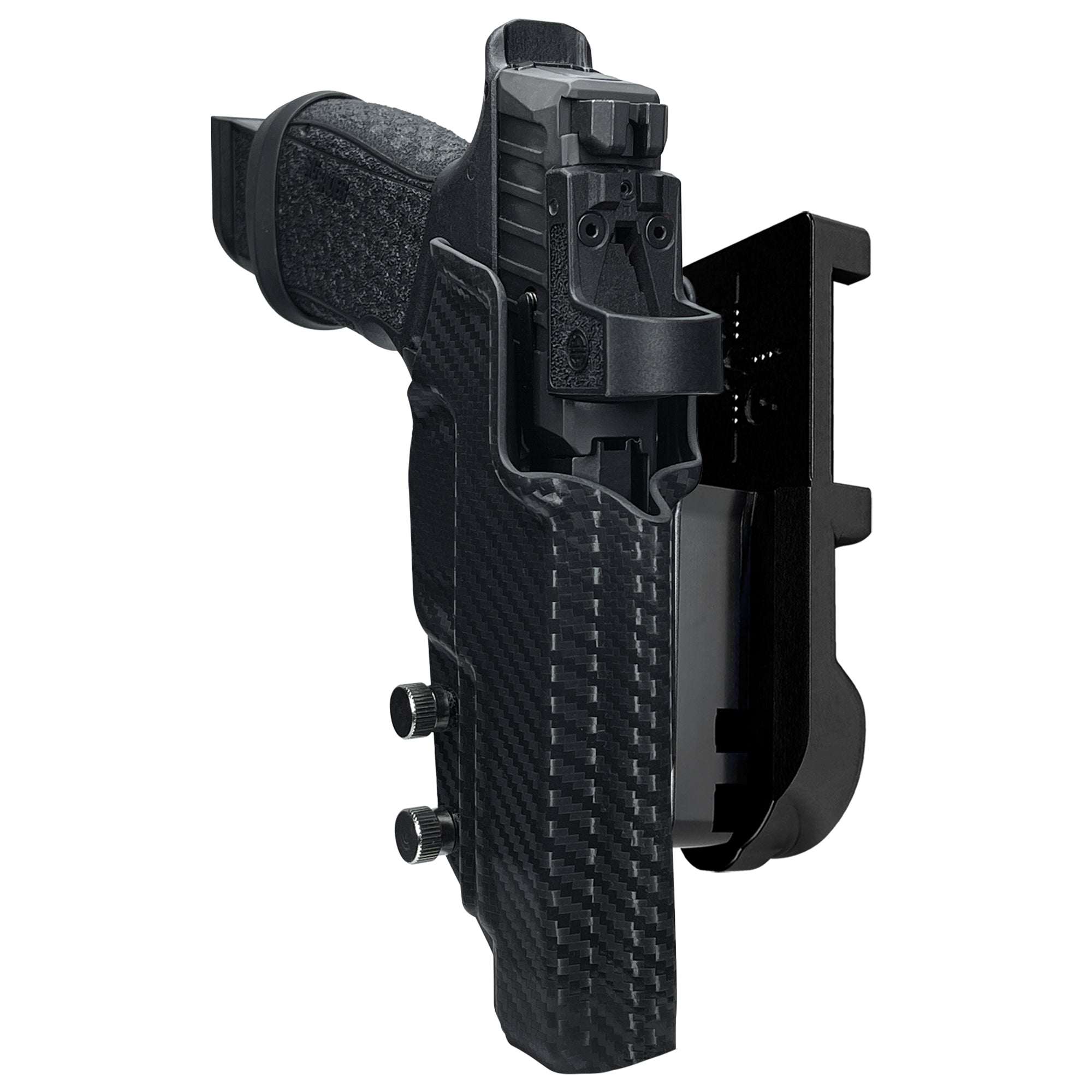 Sig Sauer P365 FUSE IPSC/USPA Quick Mount Holster with Black Belt Attachment, Carbon Fiber Holster Shell