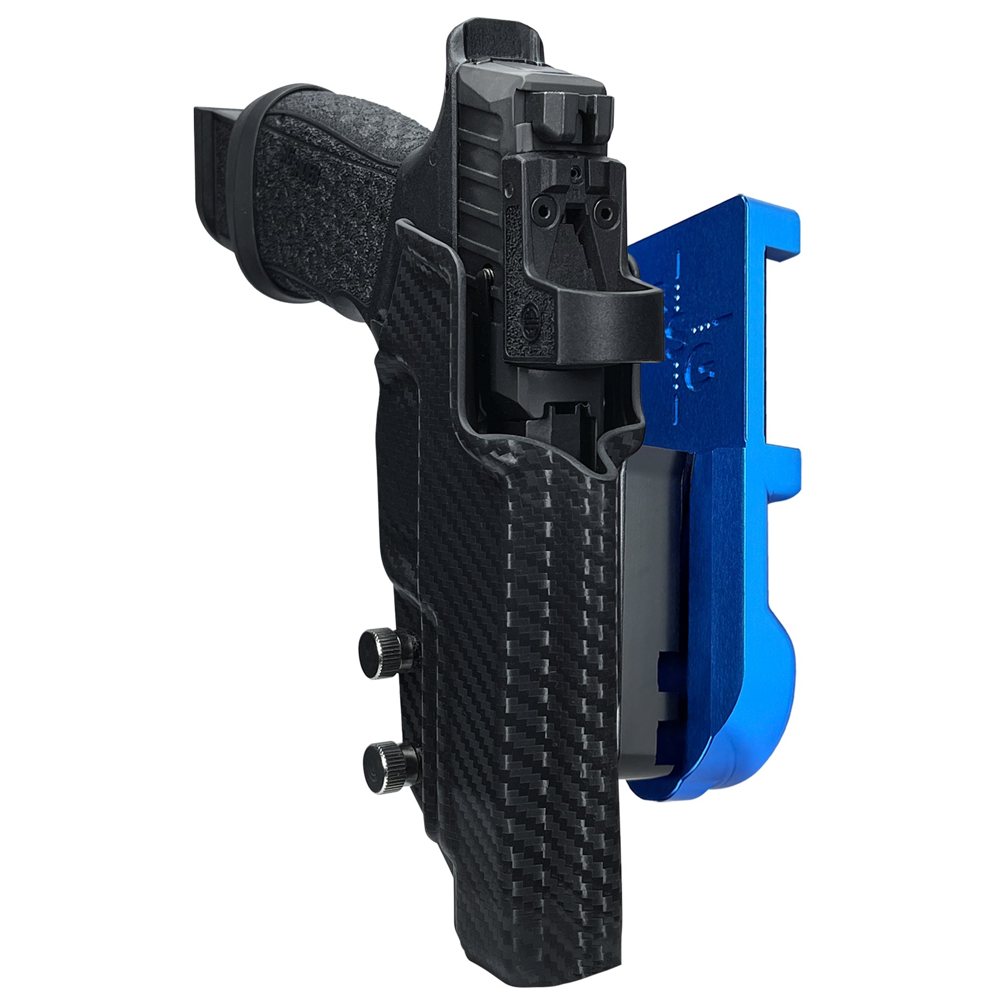Sig Sauer P365 FUSE IPSC/USPA Quick Mount Holster with Blue Belt Attachment, Carbon Fiber Holster Shell