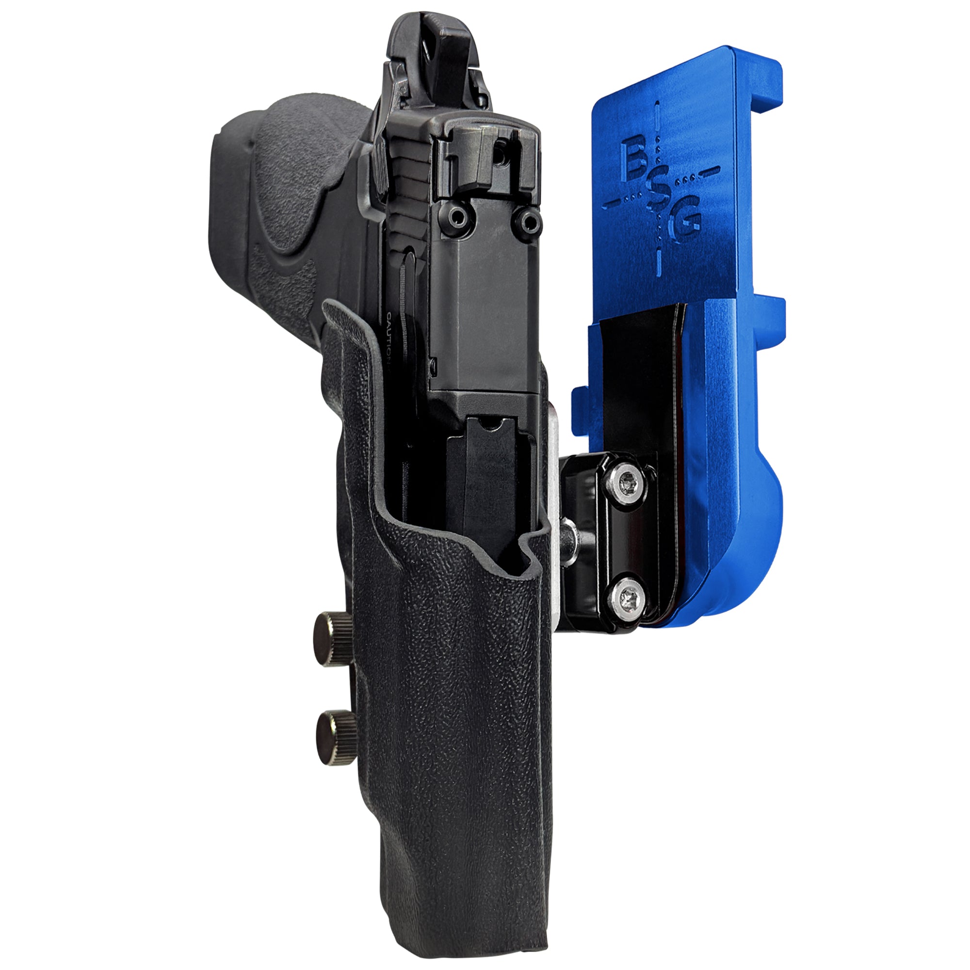 S&W CSX E-Series 3.6'' IPSC/USPA Quick Mount Ball Joint Holster with Blue Belt Attachment, Black Holster Shell