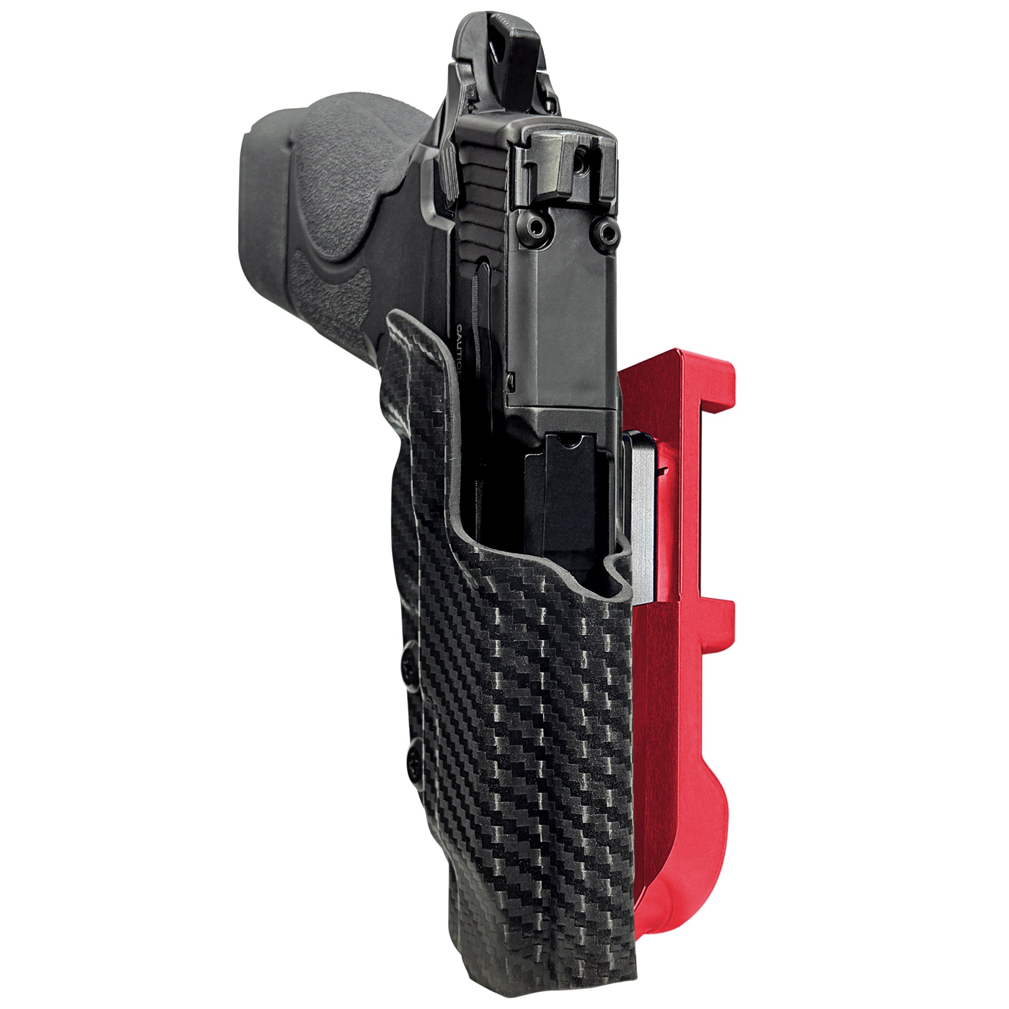 S&W CSX E-Series 3.6'' IDPA Quick Mount Holster with Red Belt Attachment, Carbon Fiber Holster Shell