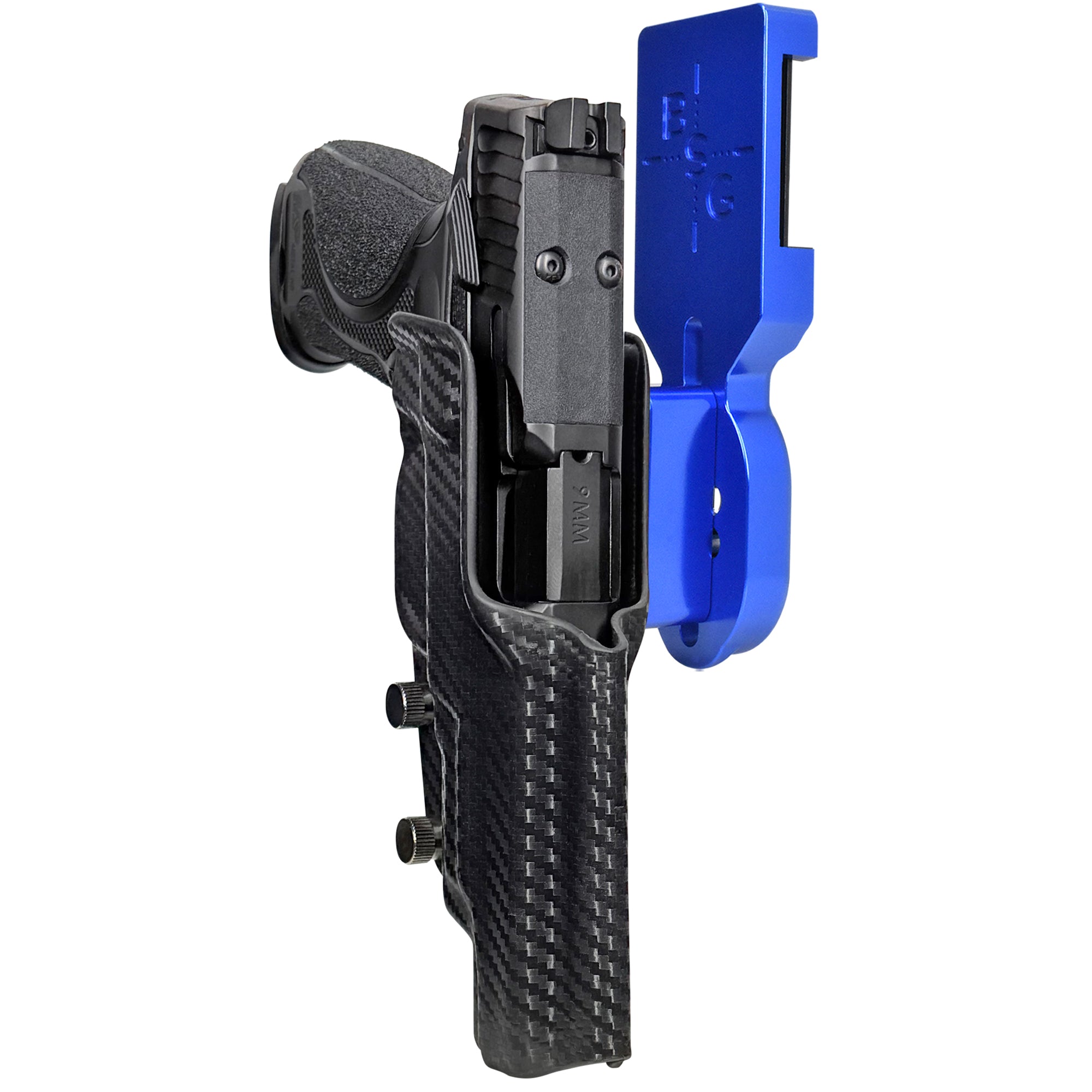 S&W M&P9 M2.0 Metal HD Pro Heavy Duty Competition Holster in Blue / Carbon Fiber