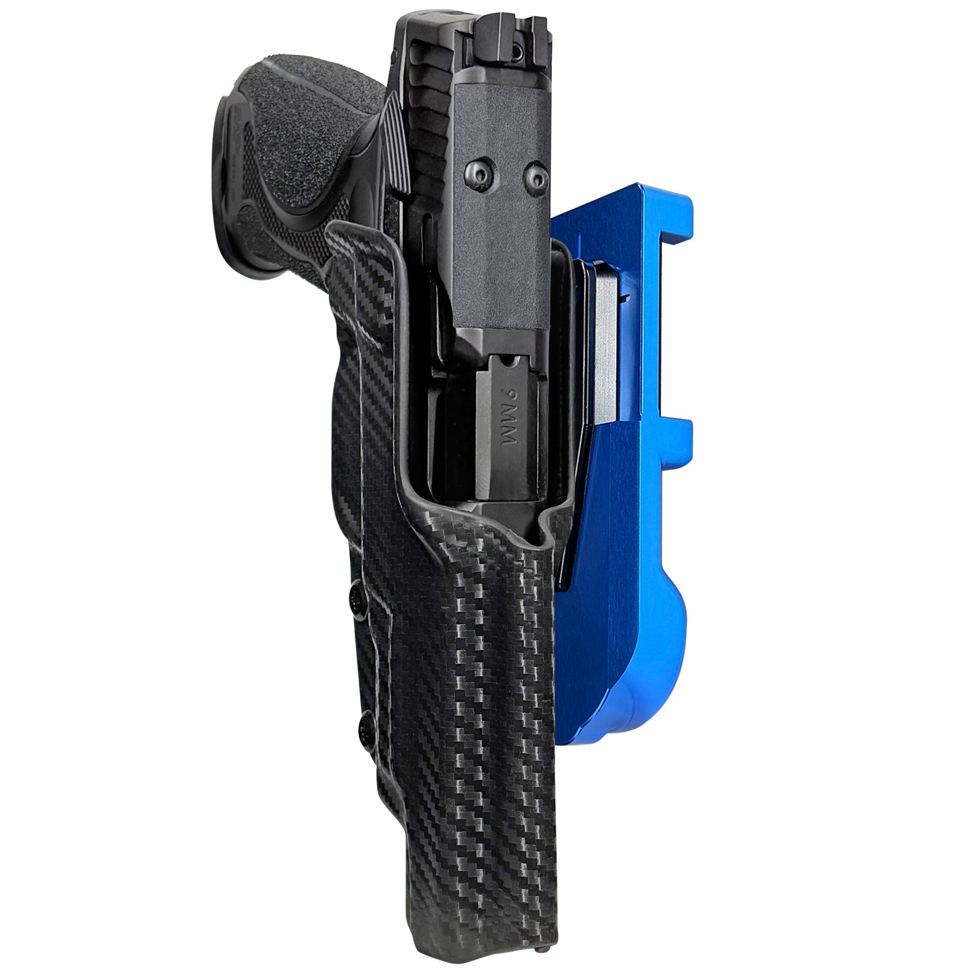 S&W M&P9 M2.0 Metal HD IDPA Quick Mount Holster with Blue Belt Attachment, Carbon Fiber Holster Shell