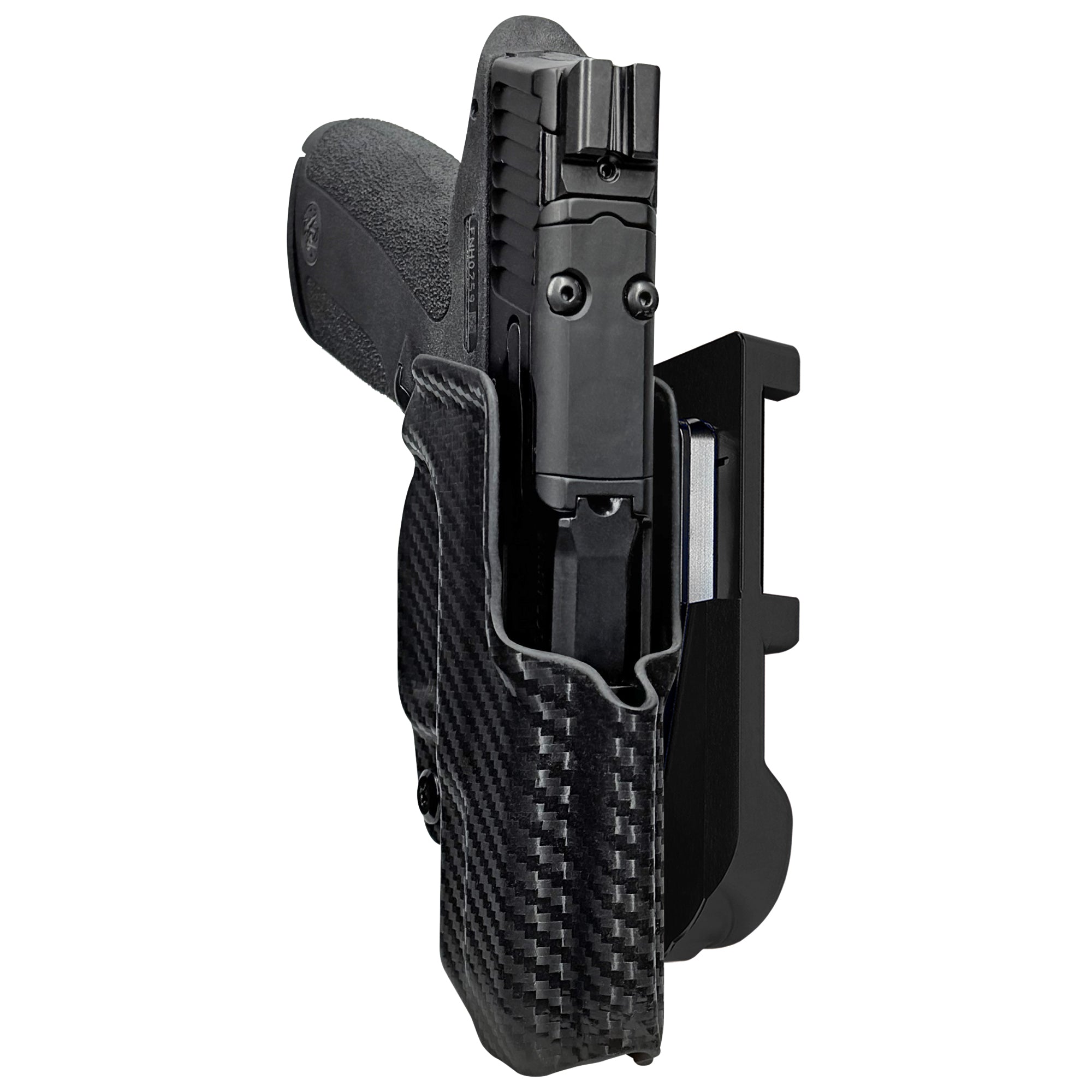 S&W M&P Shield X IDPA Quick Mount Holster with Black Belt Attachment, Carbon Fiber Holster Shell