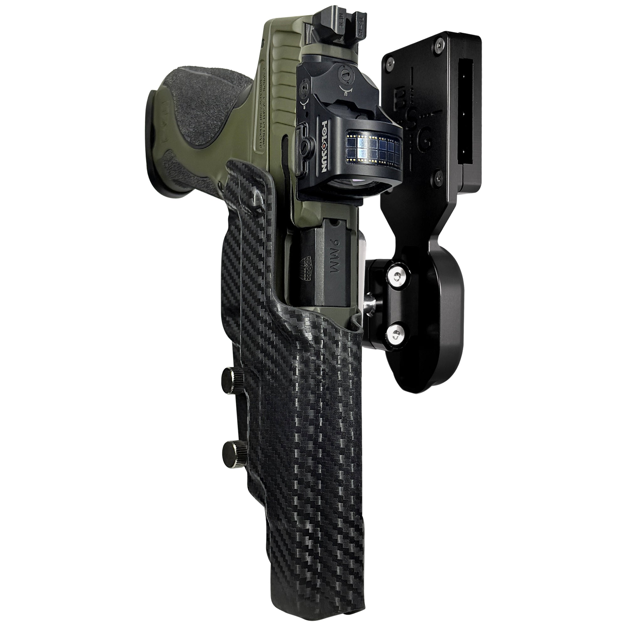 S&W MP9 Spec Series Pro Ball Joint Competition Holster in Carbon Fiber