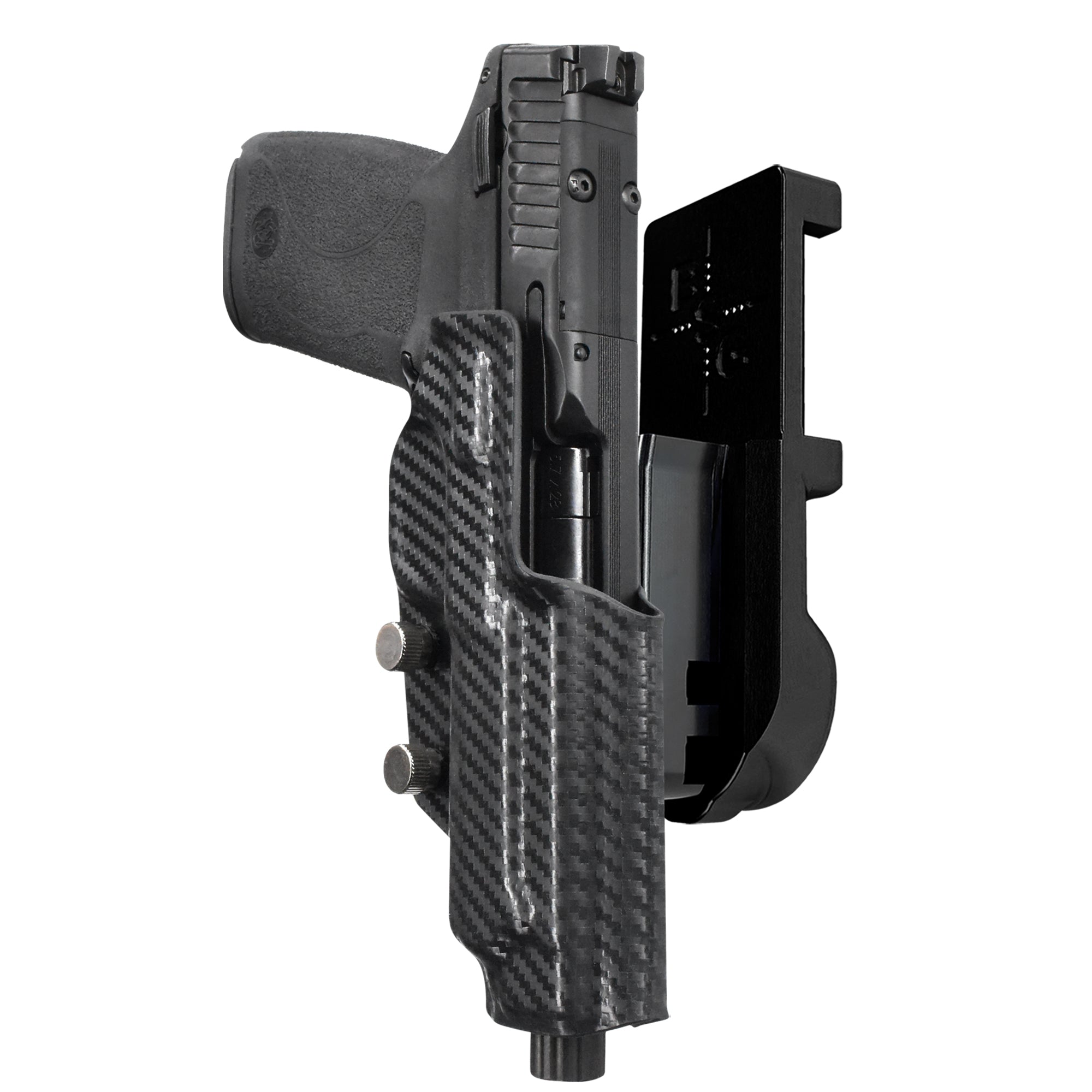 S&W M&P 5.7 IPSC/USPA Quick Mount Holster with Black Belt Attachment, Carbon Fiber Holster Shell