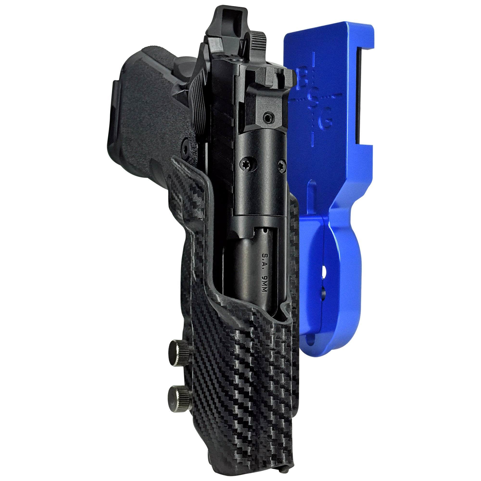Springfield Prodigy 3.5'' Pro Heavy Duty Competition Holster in Blue / Carbon Fiber