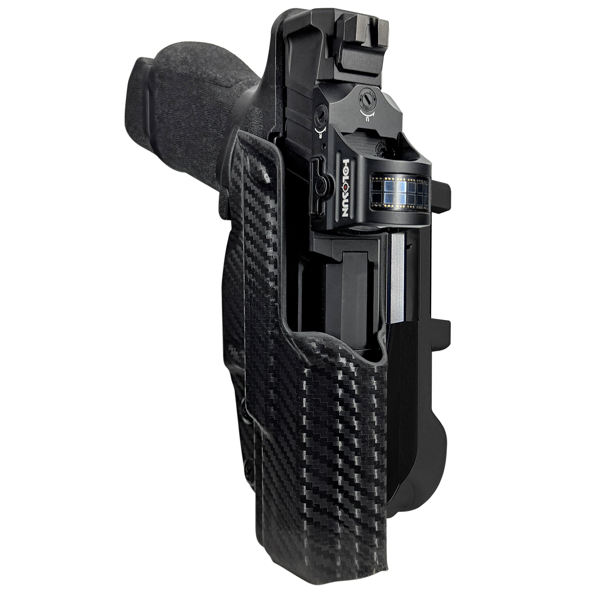 Springfield Echelon 4.0C IDPA Quick Mount Holster with Black Belt Attachment, Carbon Fiber Holster Shell