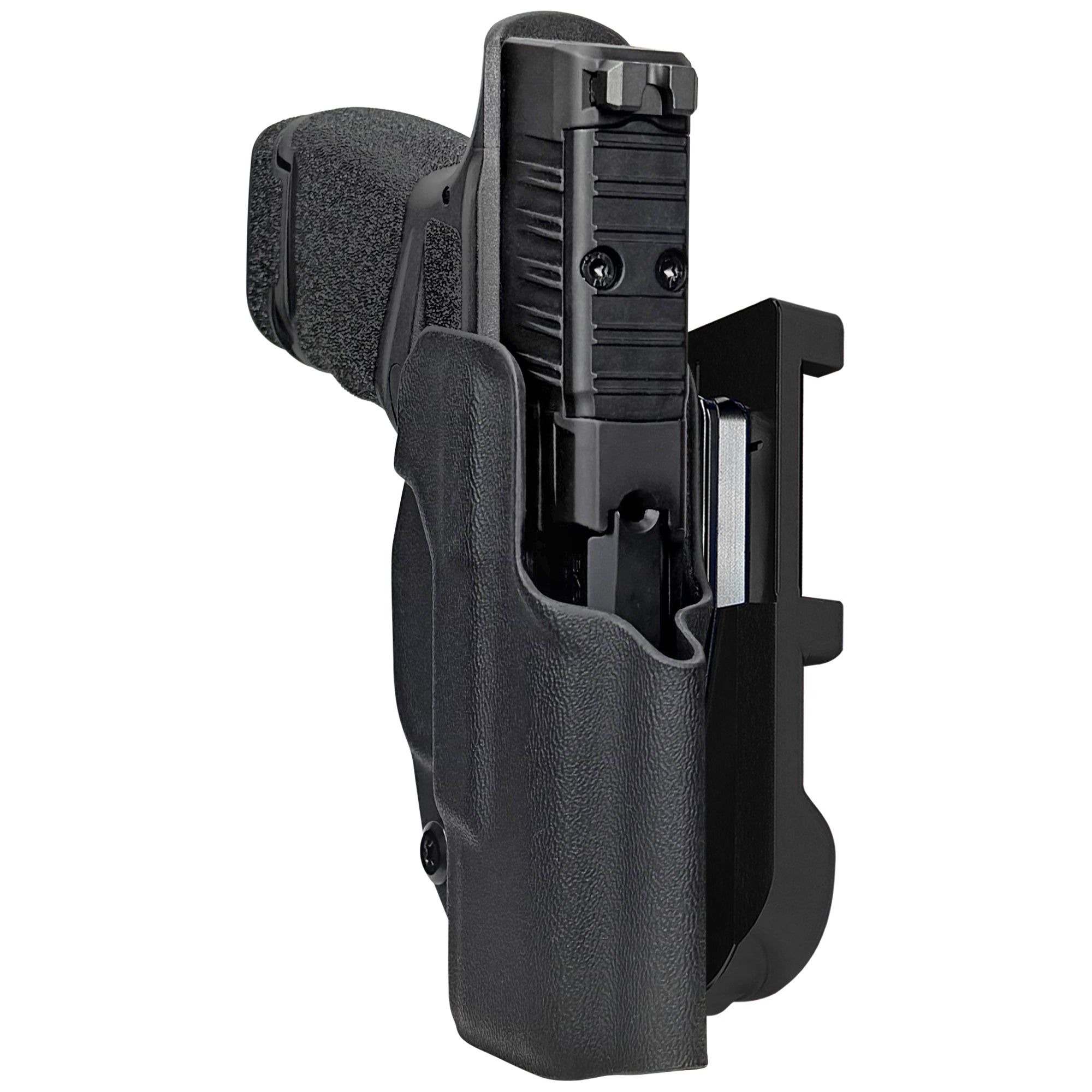 Springfield Hellcat IDPA Quick Mount Holster with Black Belt Attachment, Black Holster Shell