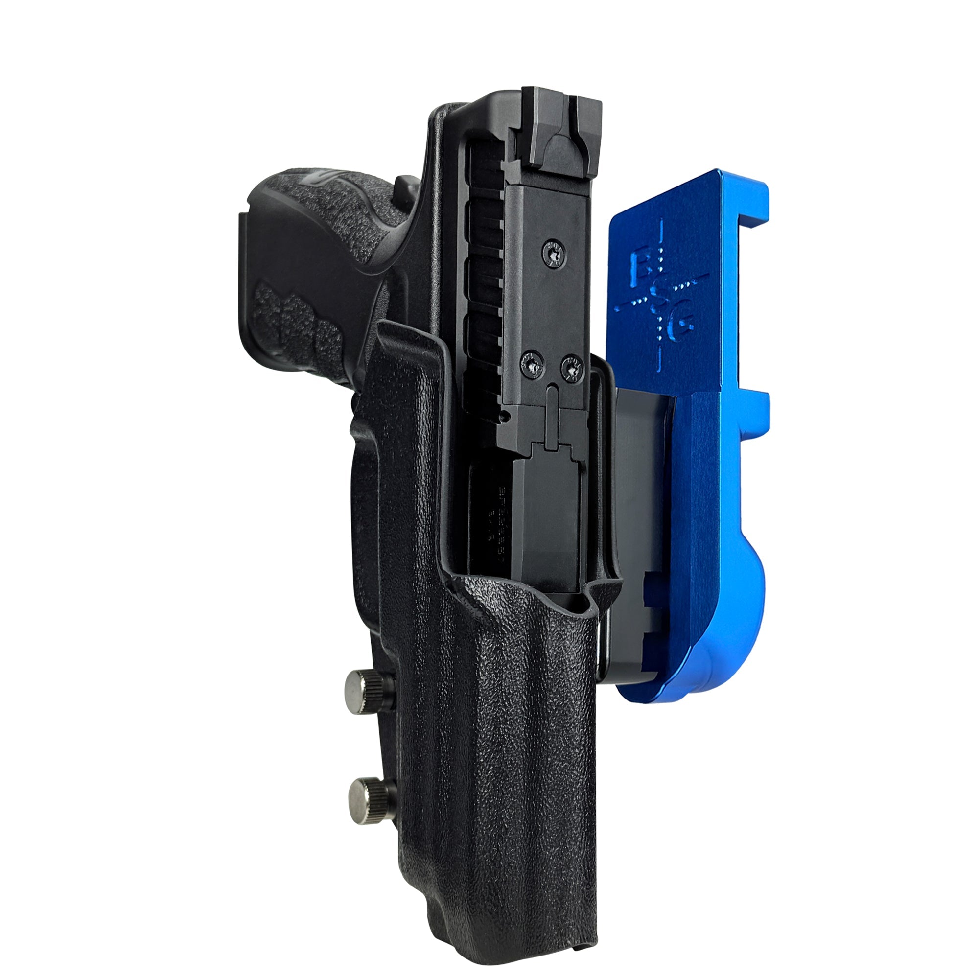Springfield XD MOD.3 IPSC/USPA Quick Mount Holster with Blue Belt Attachment, Black Holster Shell