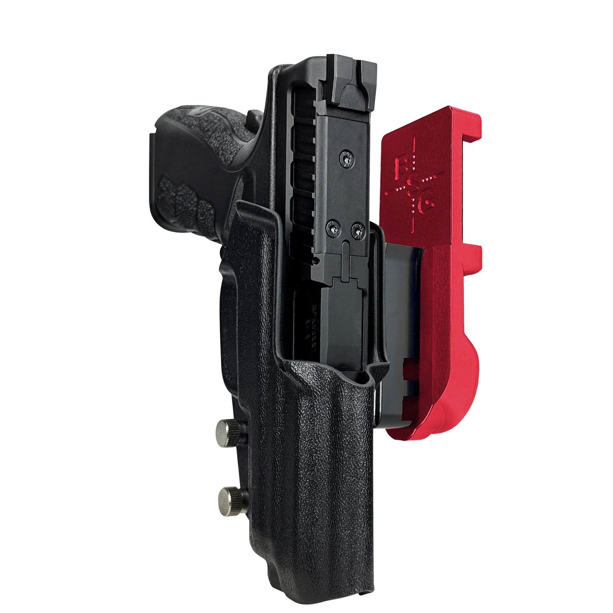 Springfield XD MOD.3 IPSC/USPA Quick Mount Holster with Red Belt Attachment, Black Holster Shell