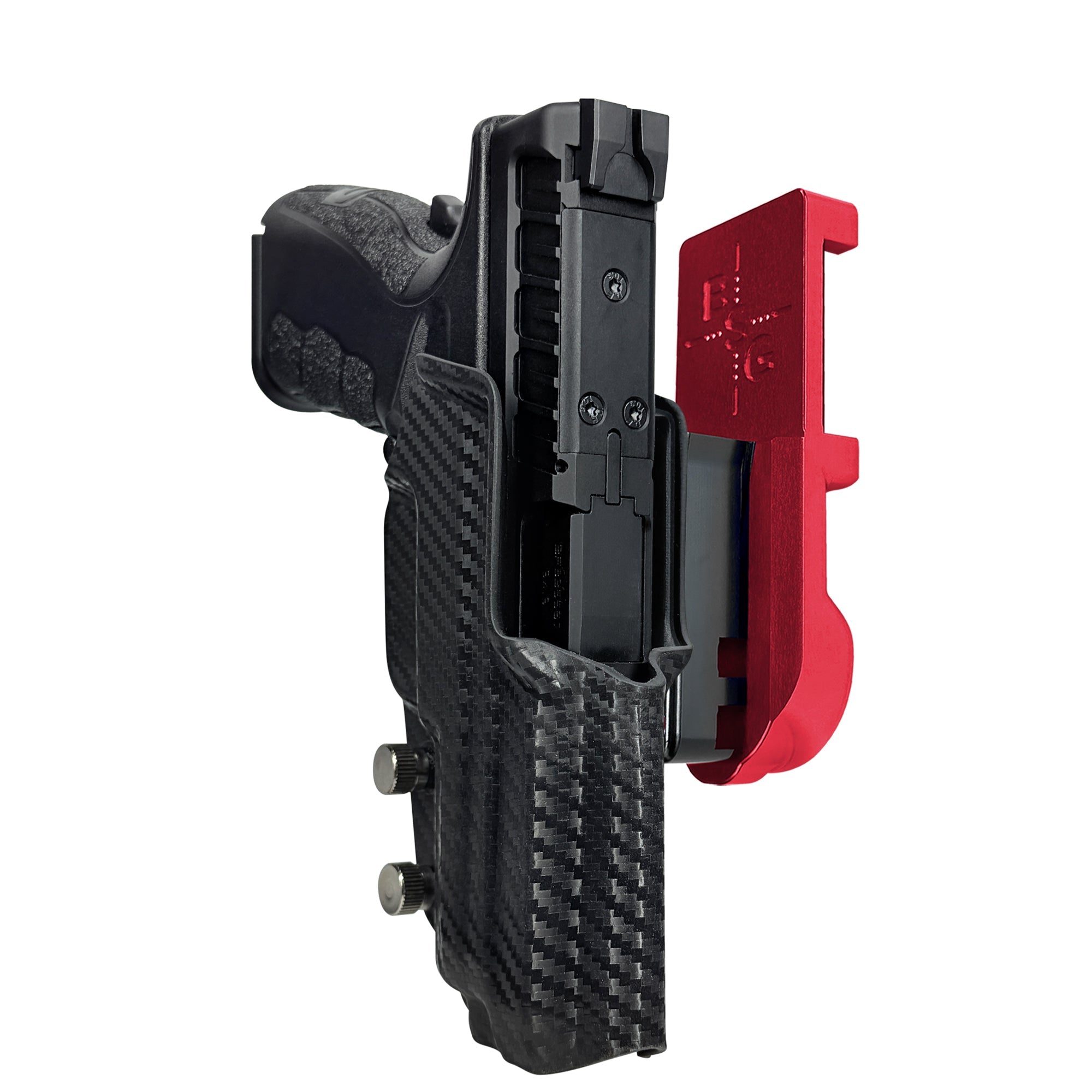 Springfield XD MOD.3 IPSC/USPA Quick Mount Holster with Red Belt Attachment, Carbon Fiber Holster Shell