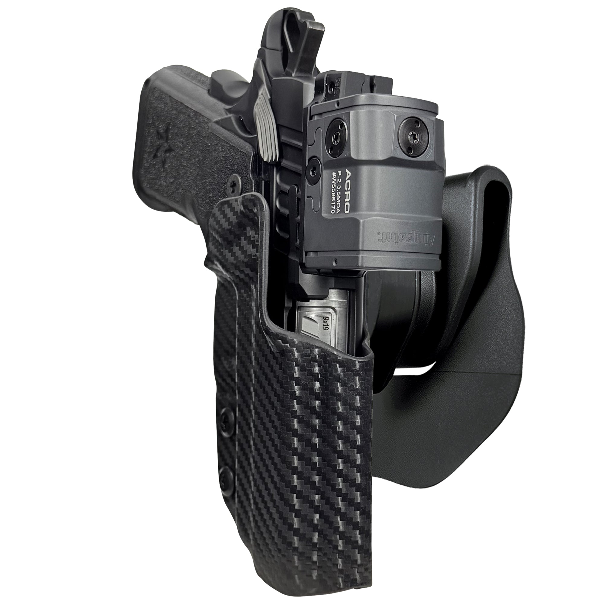 Staccato CS 2024 OWB Quick Release Paddle Holster in Carbon Fiber