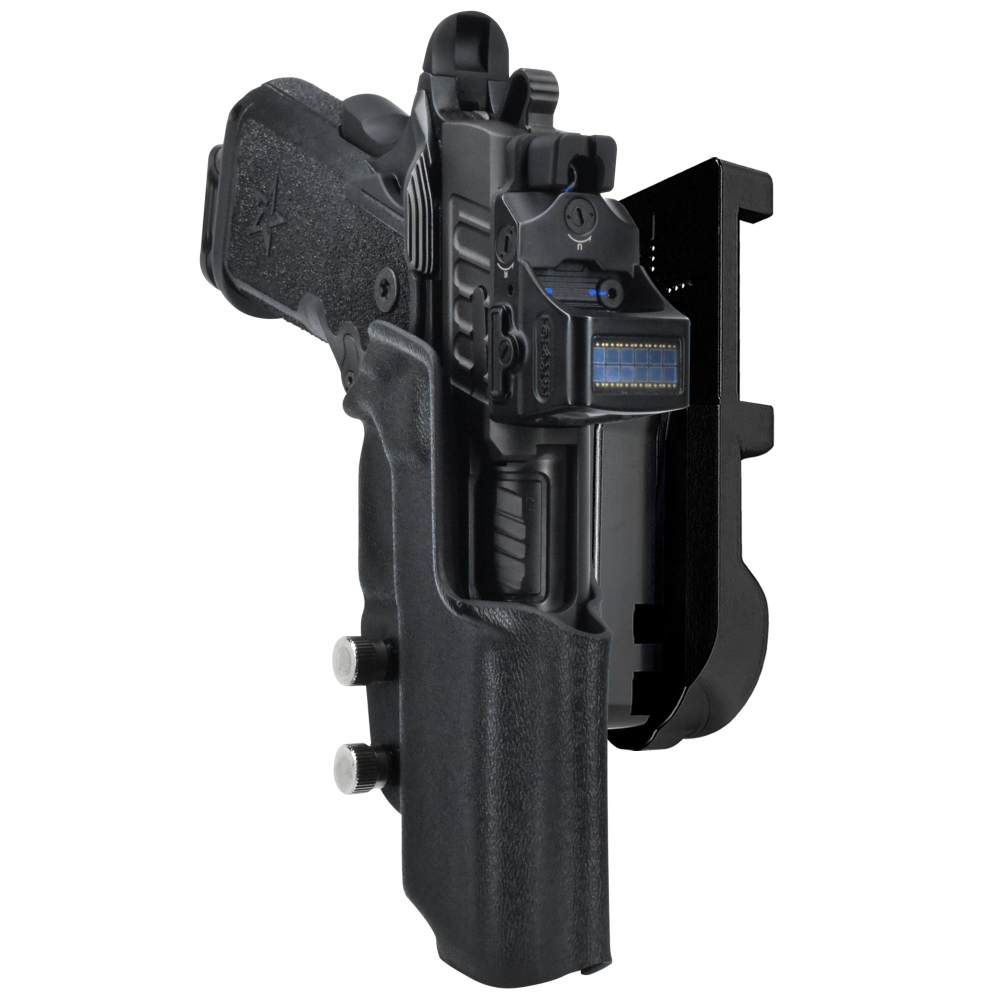 Staccato C 2024 IPSC/USPA Quick Mount Holster with Black Belt Attachment, Black Holster Shell