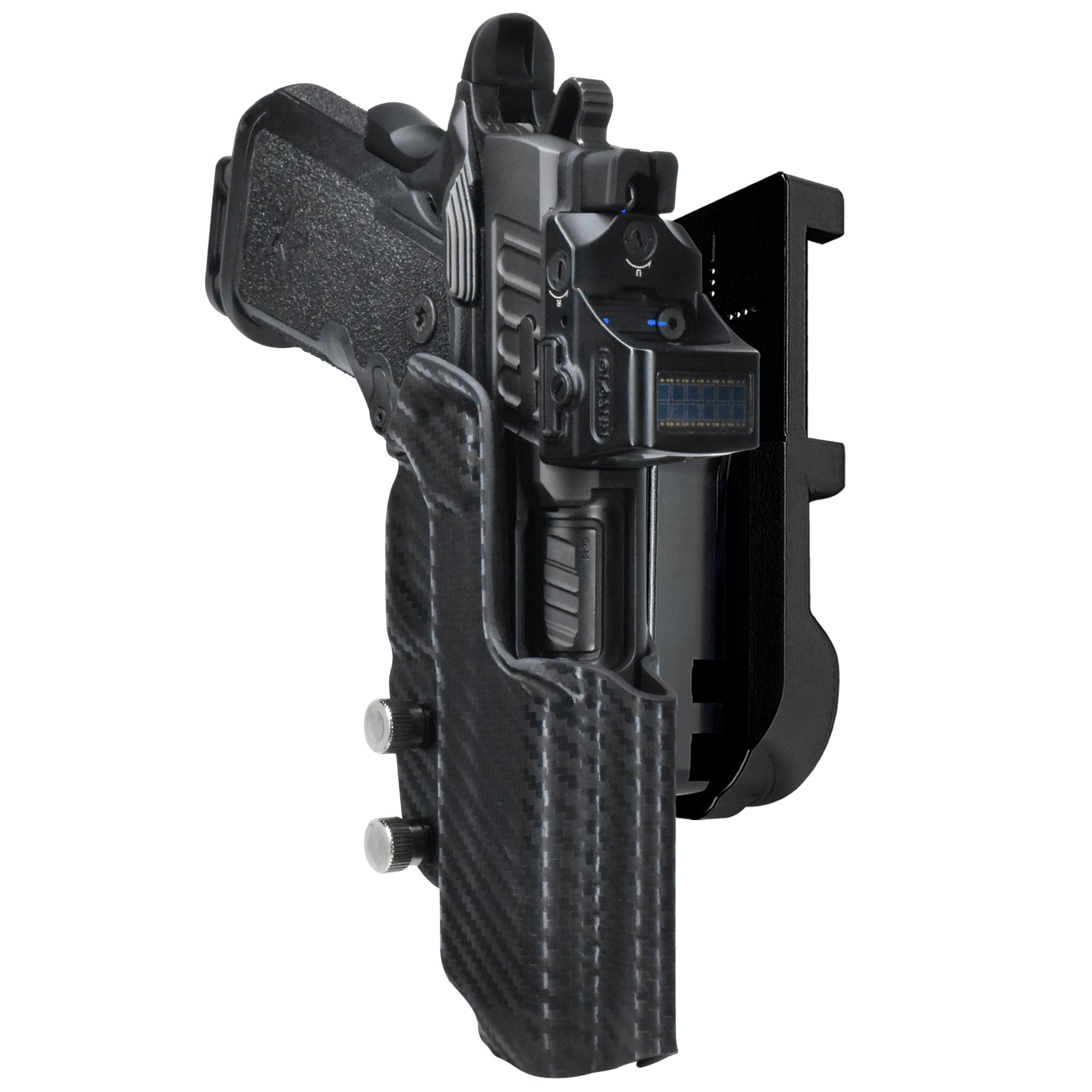 Staccato C 2024 IPSC/USPA Quick Mount Holster with Black Belt Attachment, Carbon Fiber Holster Shell
