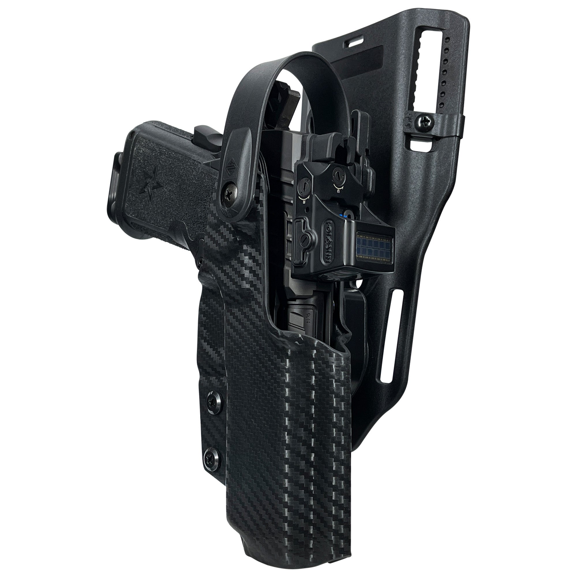Level II Duty Drop and Offset Holster for Staccato C in Carbon Fiber