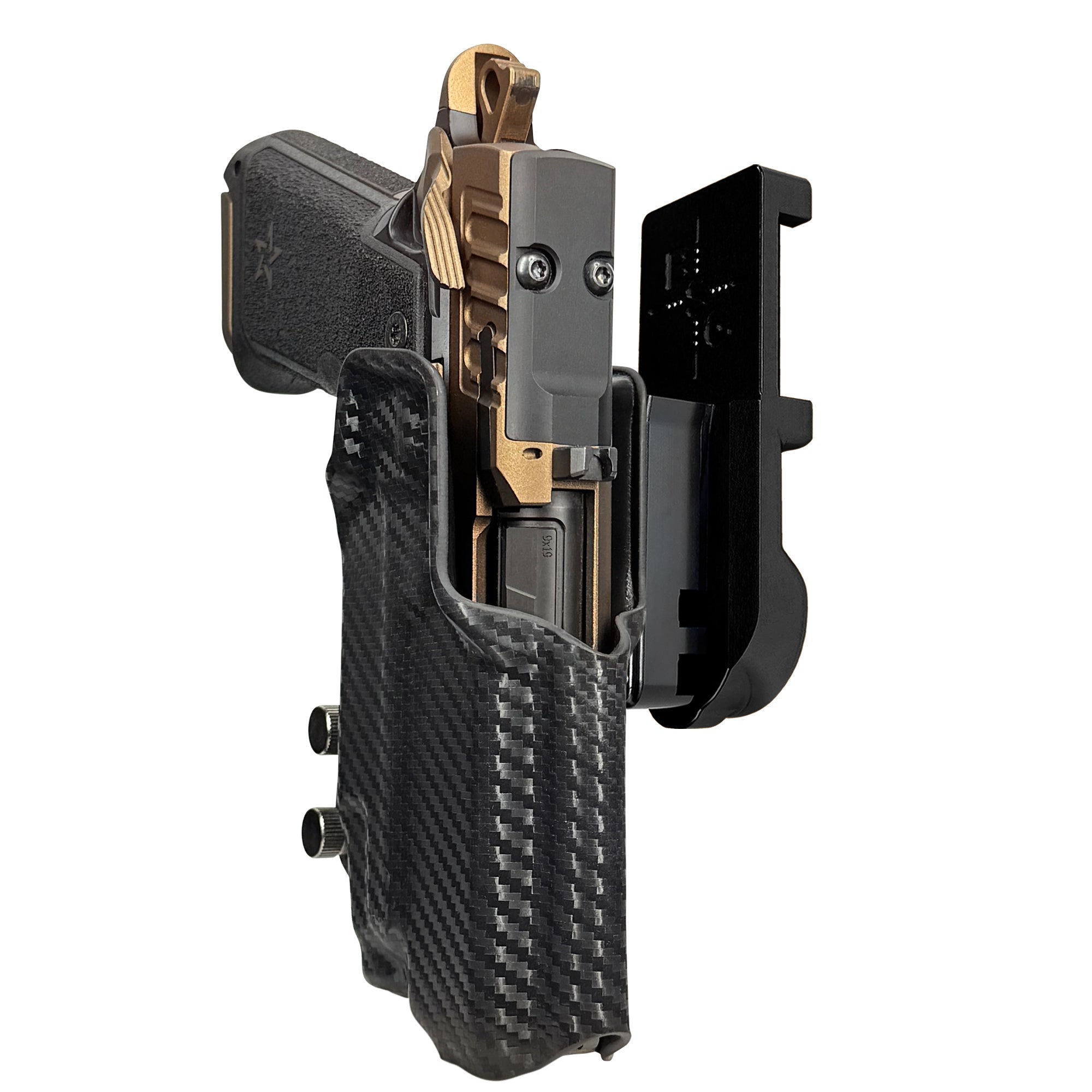 Staccato HD P4 TLR7-X IPSC/USPA Quick Mount Holster with Black Belt Attachment, Carbon Fiber Holster Shell