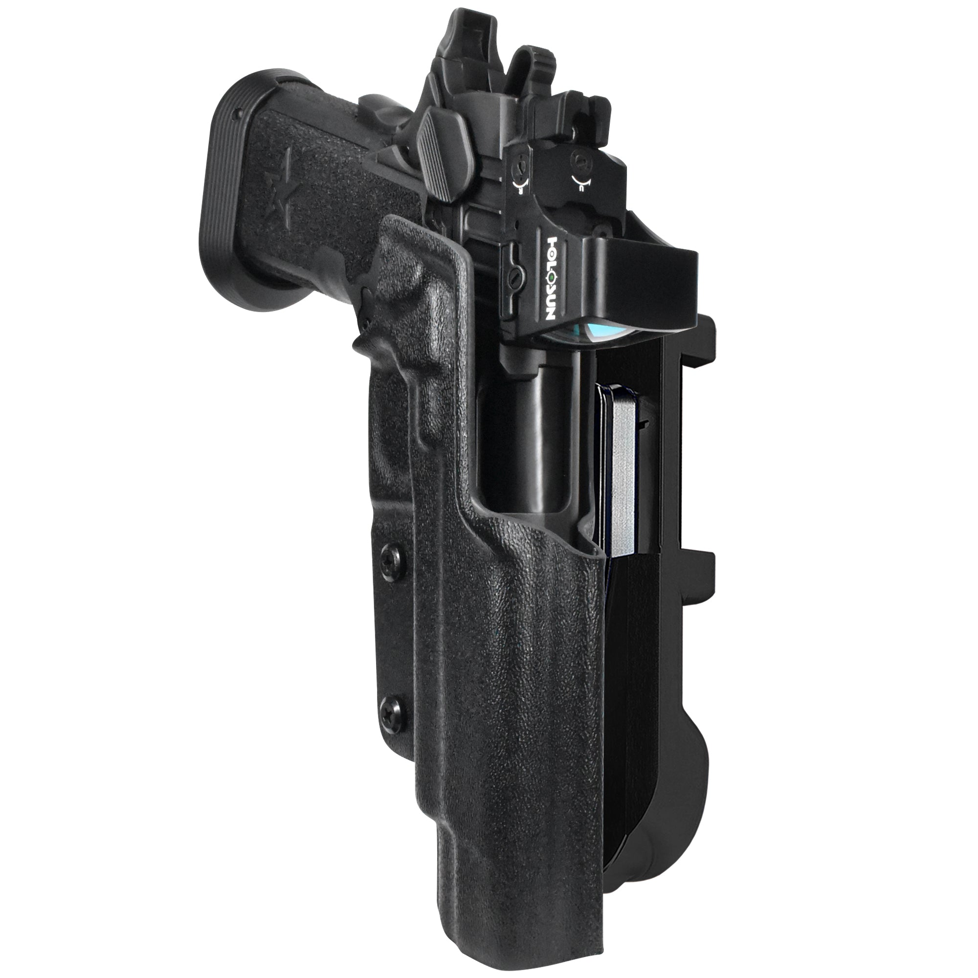 Staccato XL IDPA Quick Mount Holster with Black Belt Attachment, Black Holster Shell