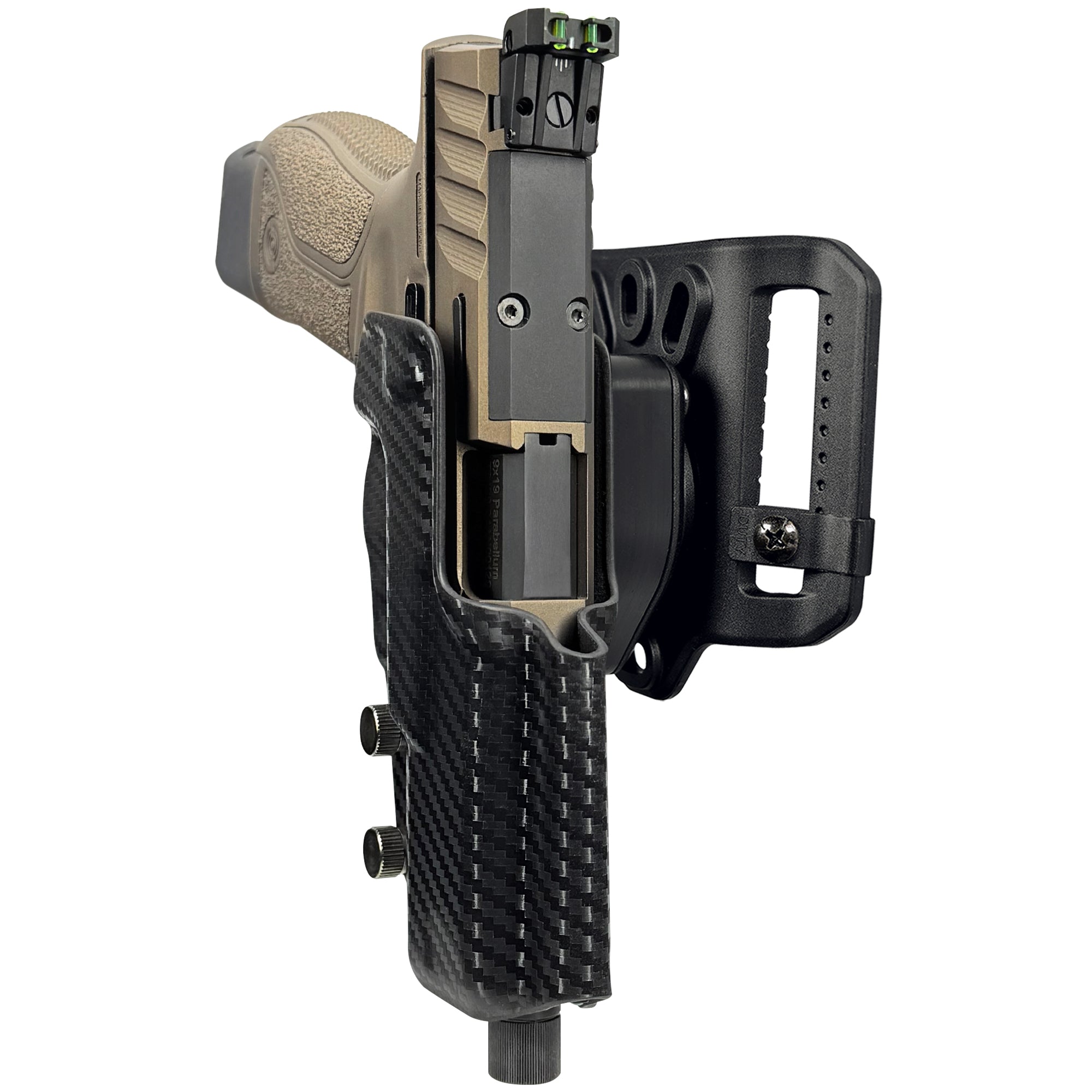 Stoeger STR-9 Combat SX Quick Release Belt Loop Holster in Carbon Fiber