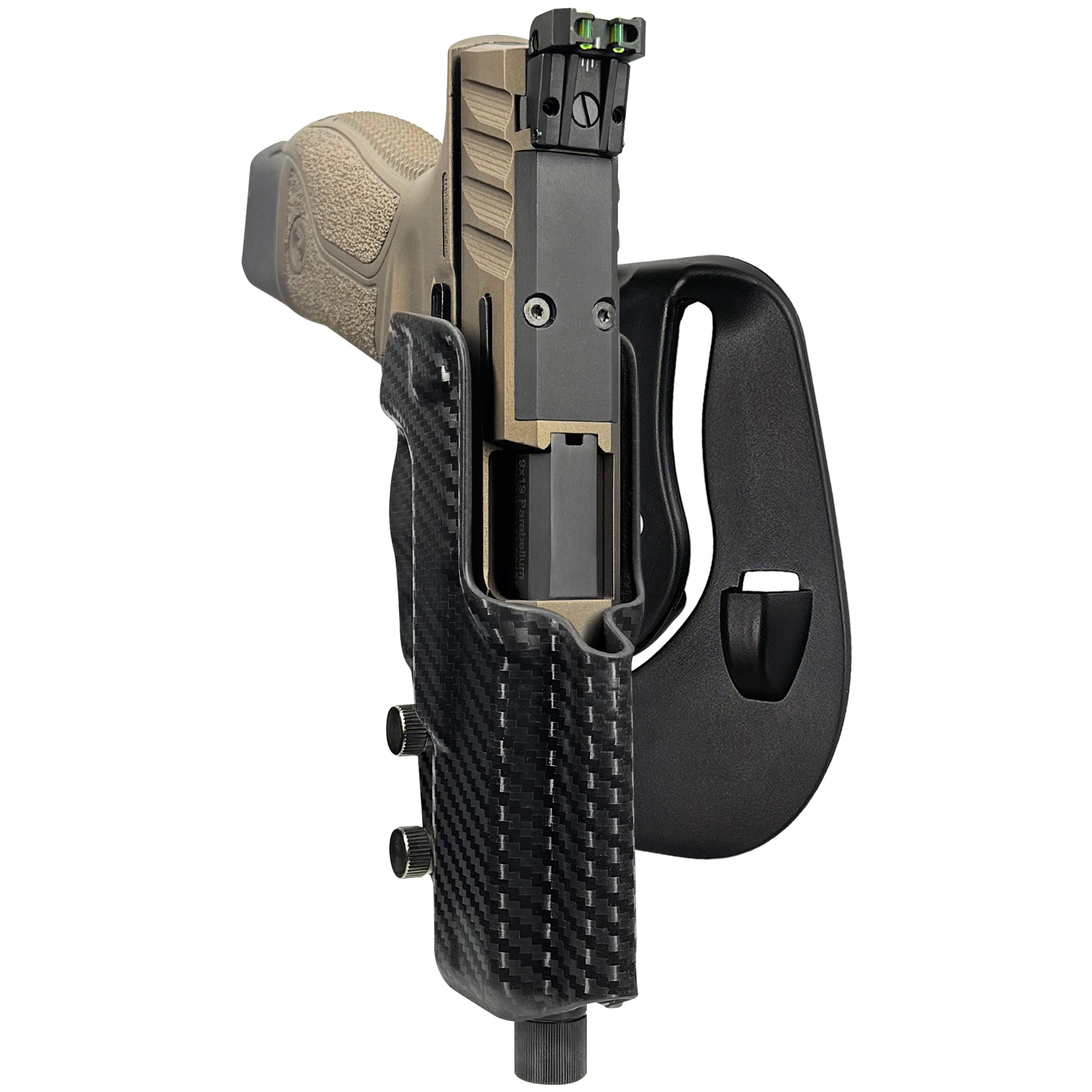 Stoeger STR-9 Combat SX OWB Paddle Holster in Carbon Fiber