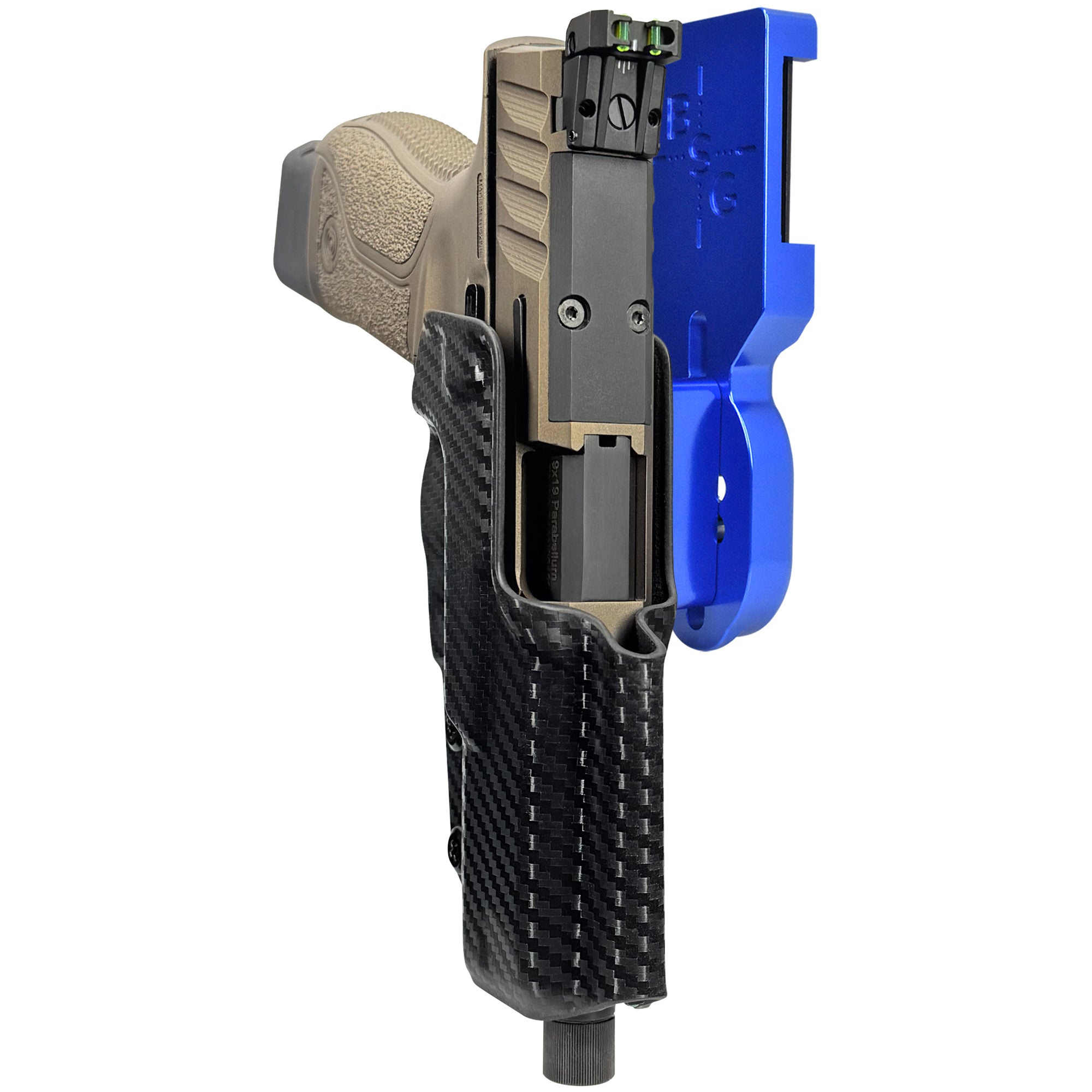Stoeger STR-9 Combat SX Pro Heavy Duty Competition Holster in Blue / Carbon Fiber