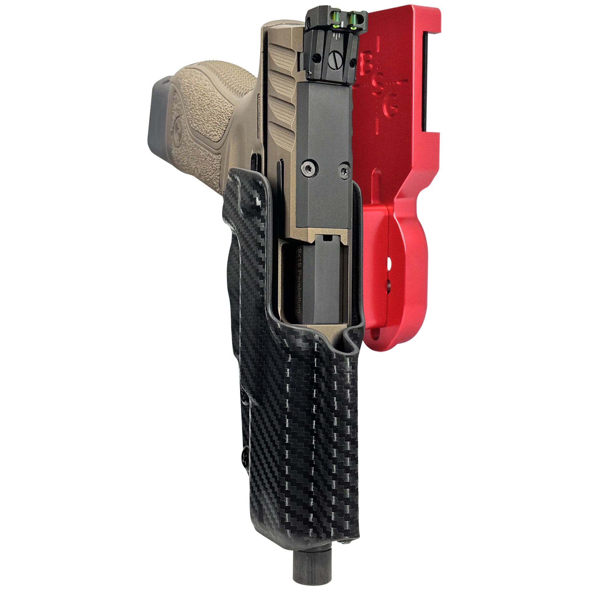 Stoeger STR-9 Combat SX Pro Heavy Duty Competition Holster in Red / Carbon Fiber