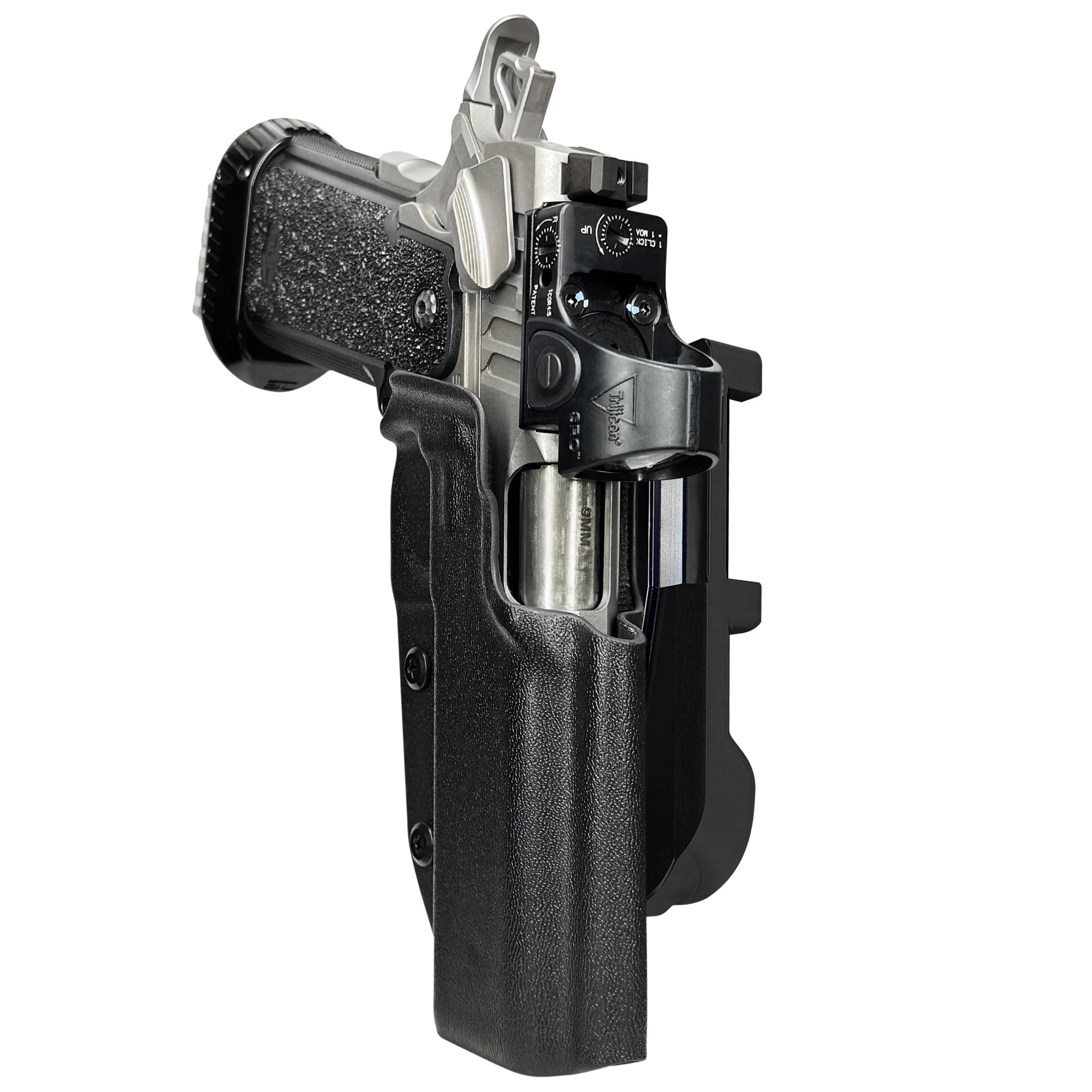Bul Armory TAC PRO/COMP IDPA Quick Mount Holster with Black Belt Attachment, Black Holster Shell