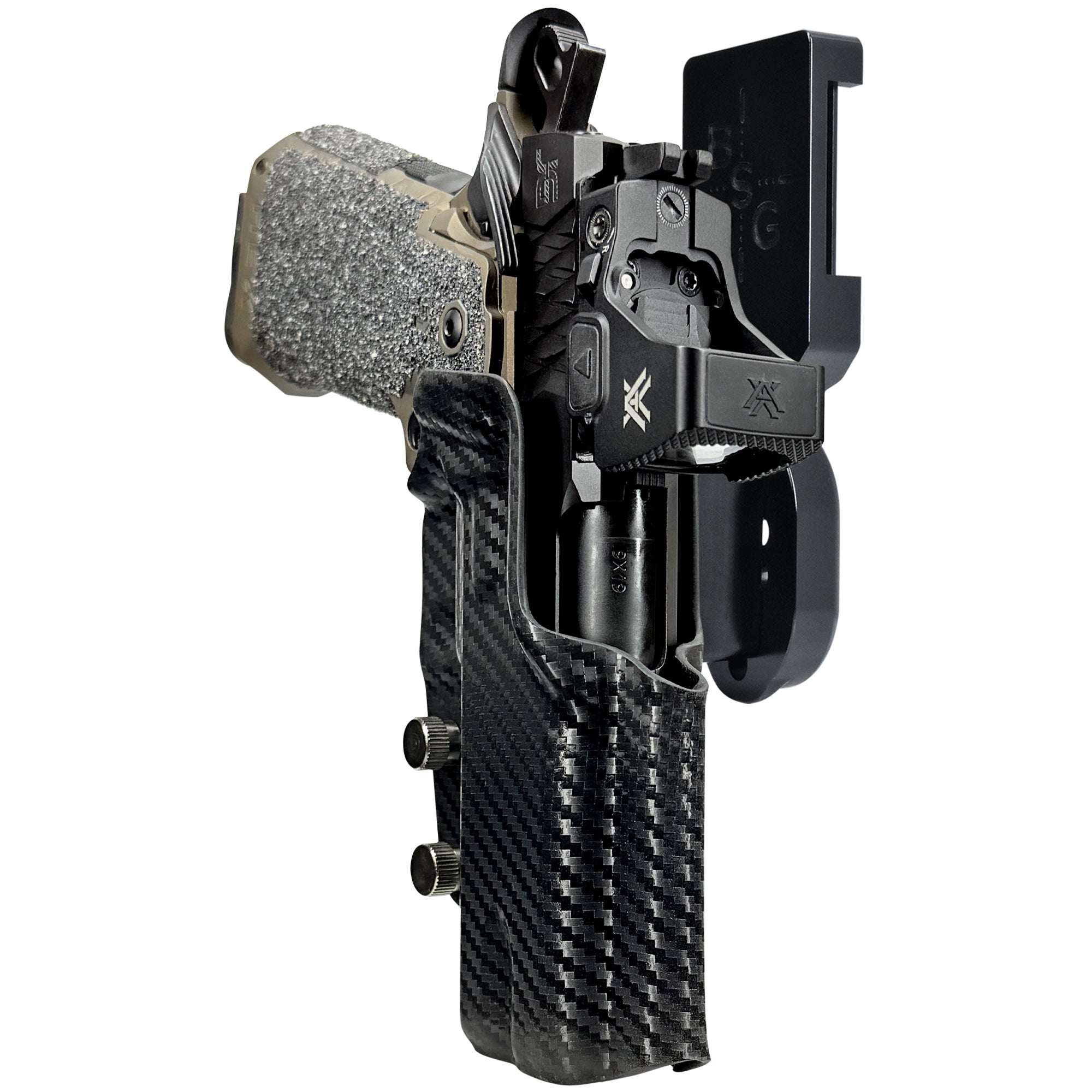 Jacob Grey HEX Pro Heavy Duty Competition Holster in Black / Carbon Fiber