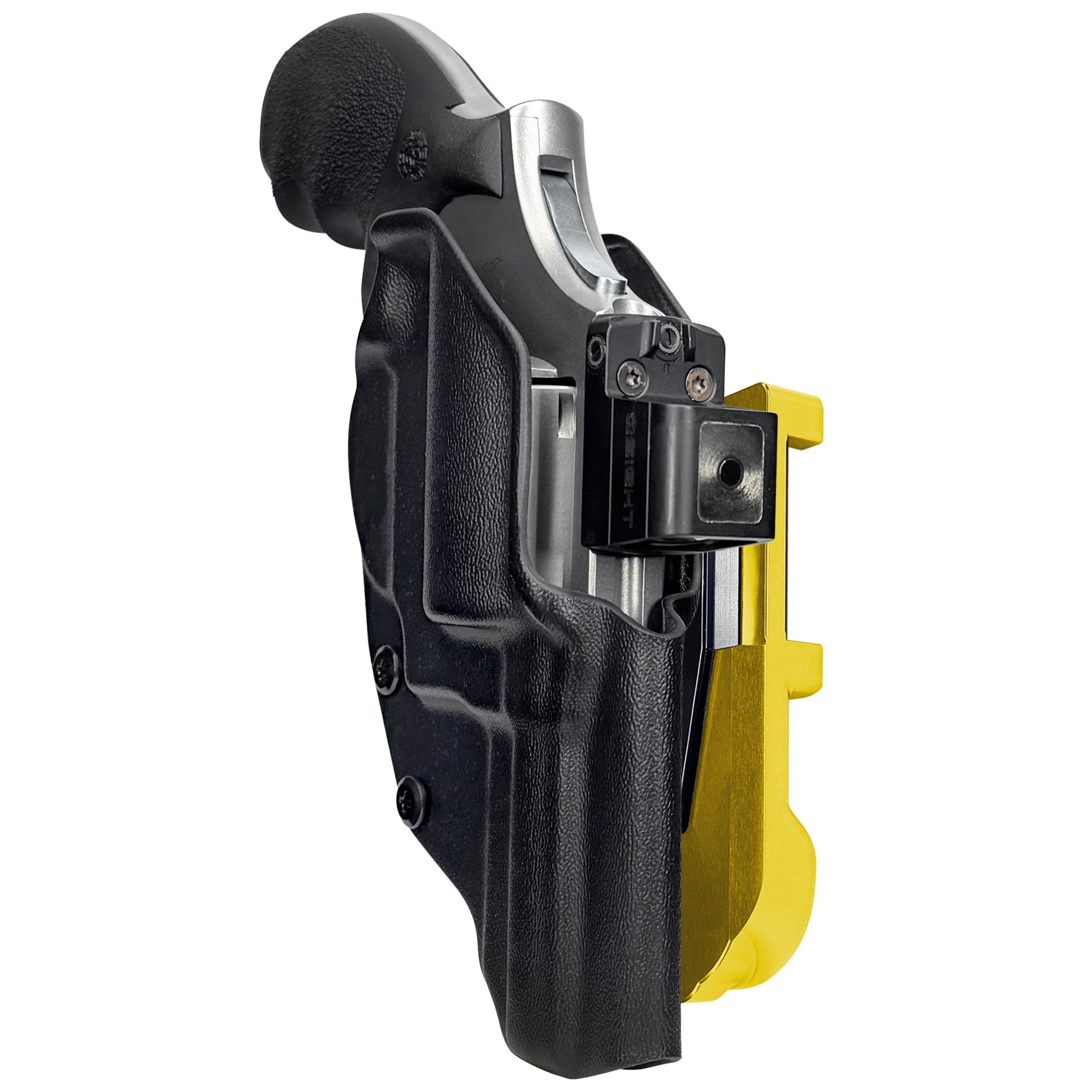 Taurus 66 Combat IDPA Quick Mount Holster with 24K Gold Belt Attachment, Black Holster Shell