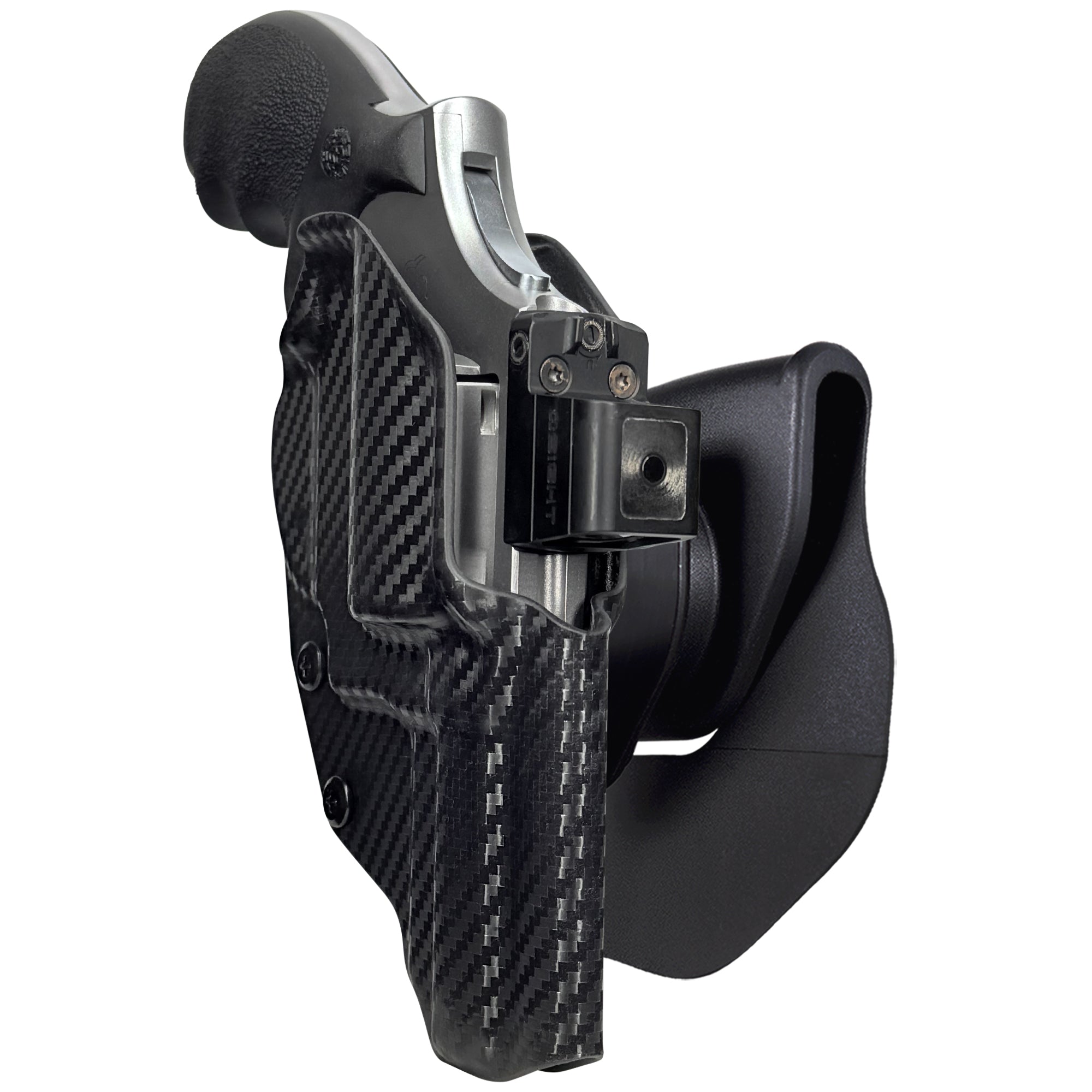 Taurus 66 Combat OWB Quick Release Paddle Holster in Carbon Fiber