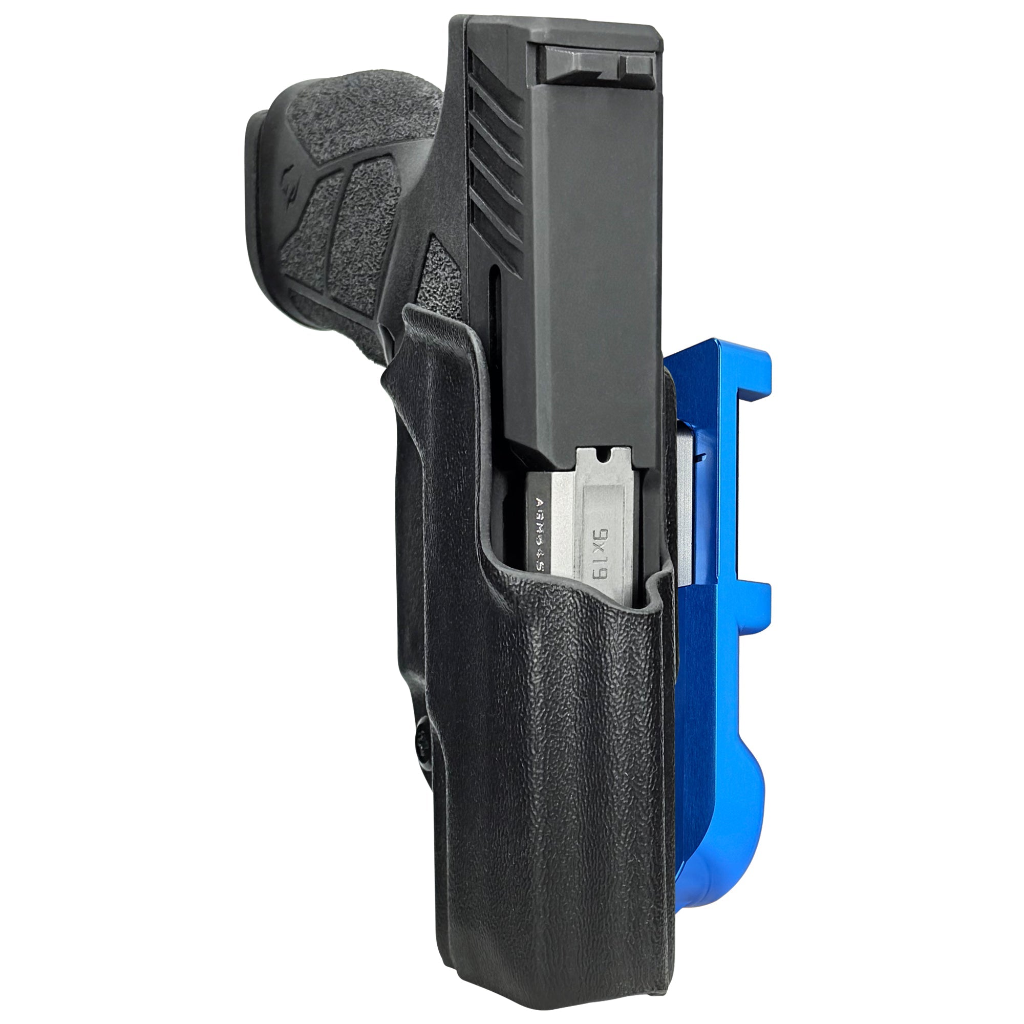 Taurus GX2 IDPA Quick Mount Holster with Blue Belt Attachment, Black Holster Shell