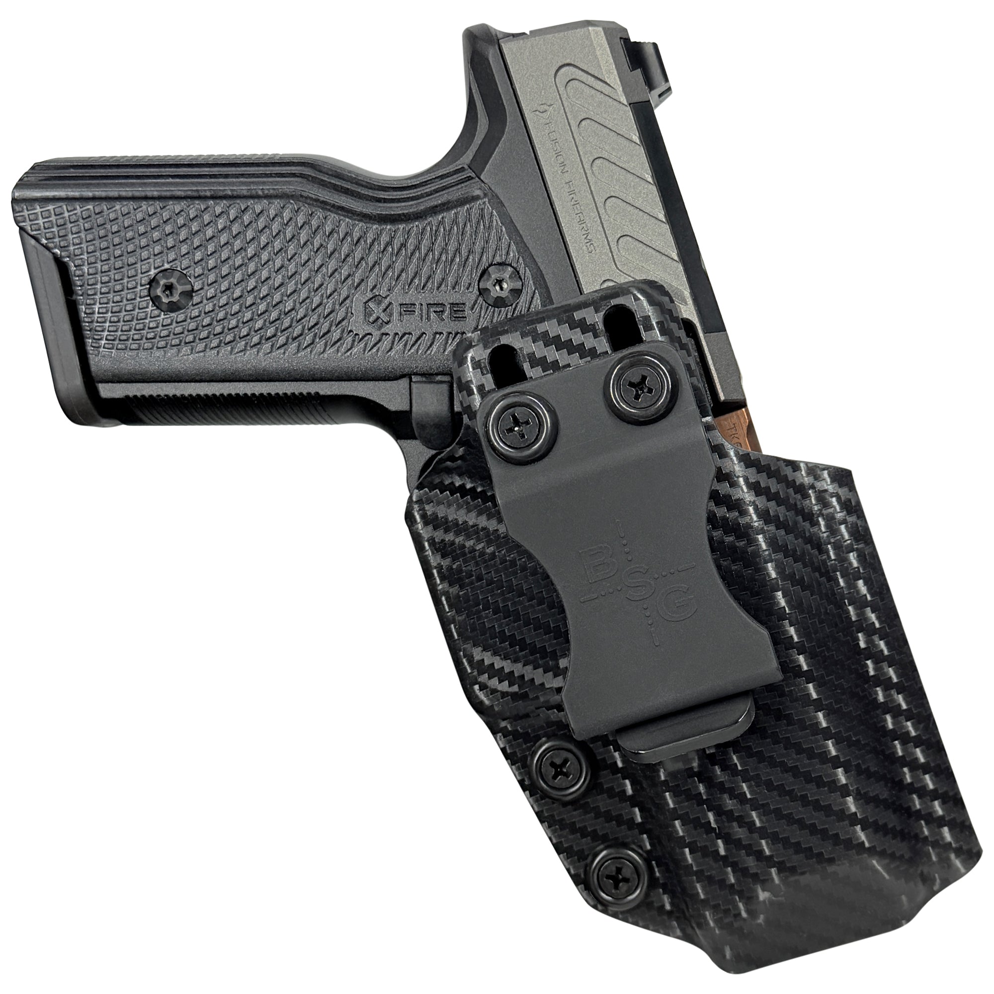 Fusion Firearms XF Pro Inside the Waistband Holster in Carbon Fiber - Front