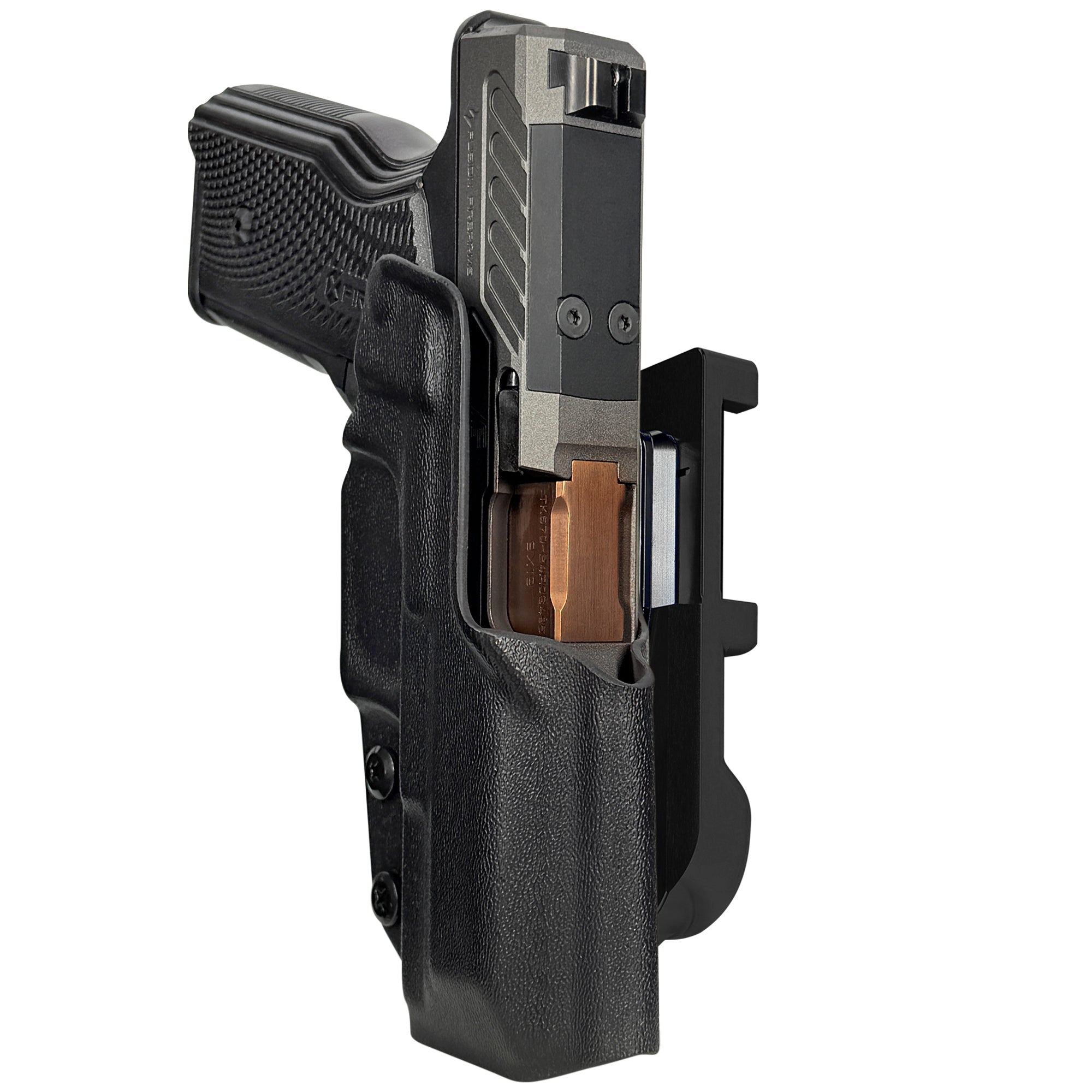 Fusion Firearms XF Pro IDPA Quick Mount Holster with Black Belt Attachment, Black Holster Shell
