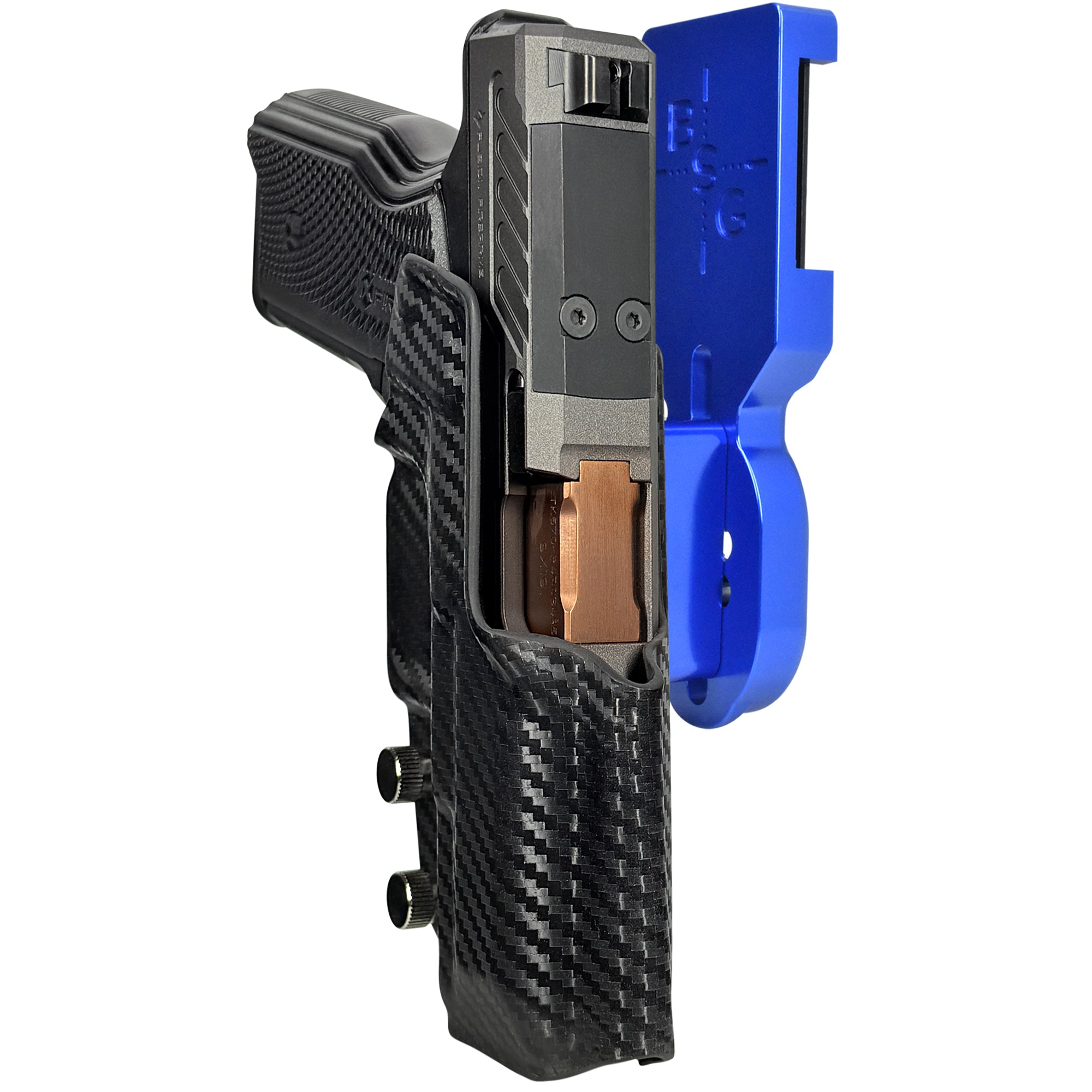 Fusion XF Pro Pro Heavy Duty Competition Holster in Blue / Carbon Fiber