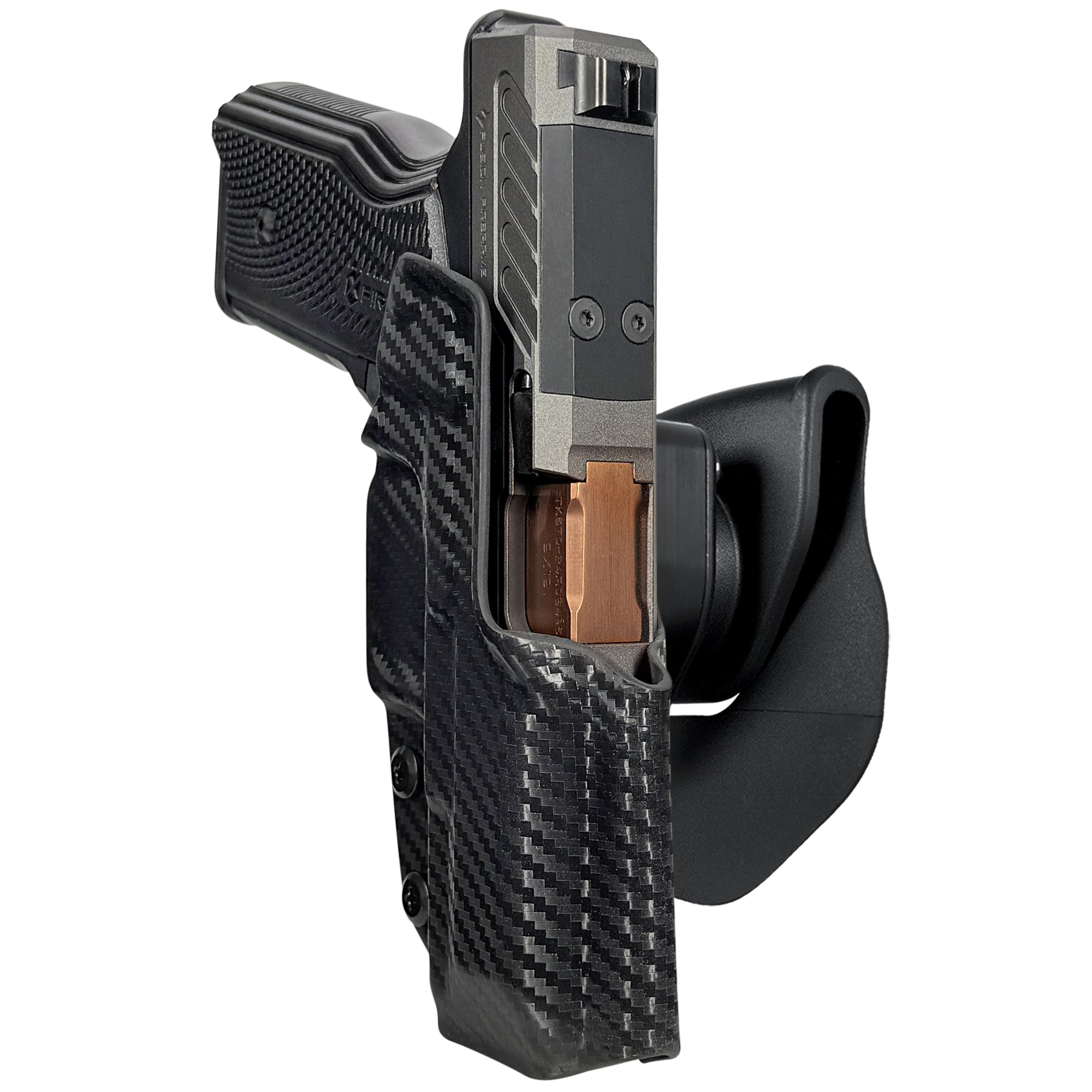 Fusion XF Pro OWB Quick Release Paddle Holster in Carbon Fiber
