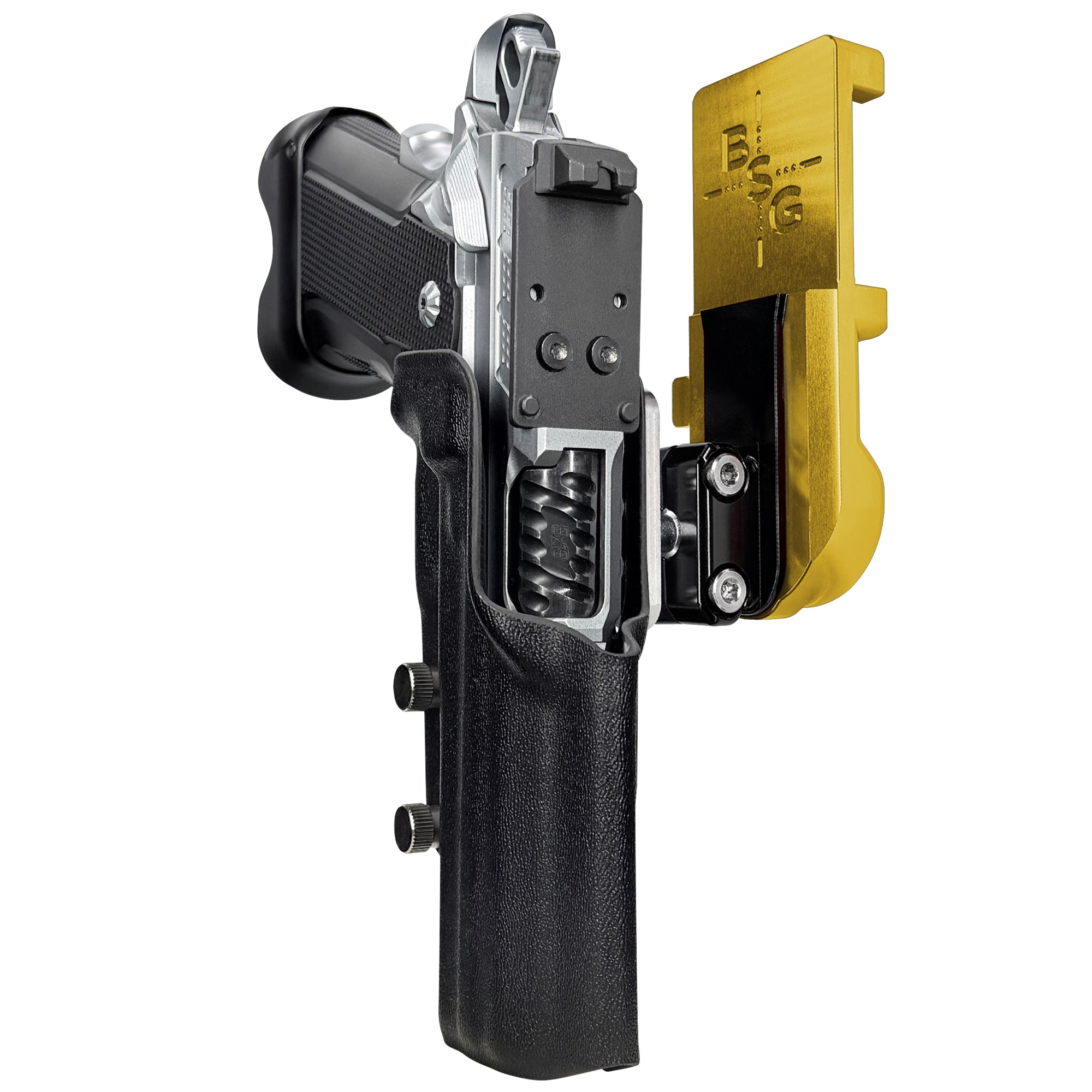 Fusion Firearms XP Comp IPSC/USPA Quick Mount Ball Joint Holster with 24K Gold Belt Attachment, Black Holster Shell