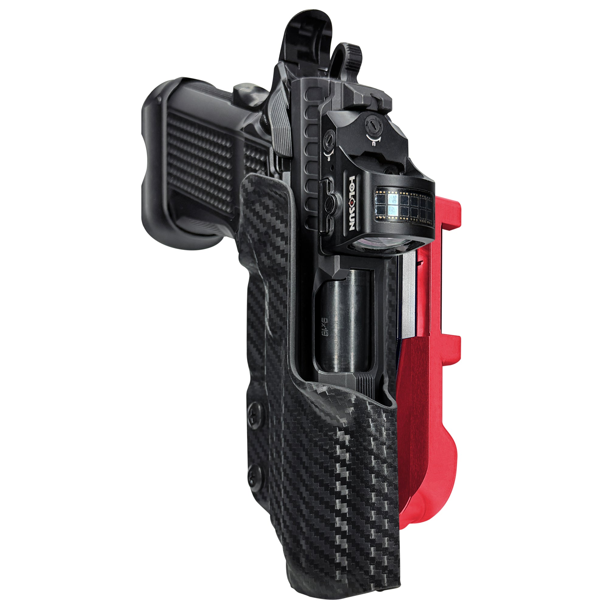 Fusion Firearms XP Pro IDPA Quick Mount Holster with 24K Gold Belt Attachment, Carbon Fiber Holster Shell