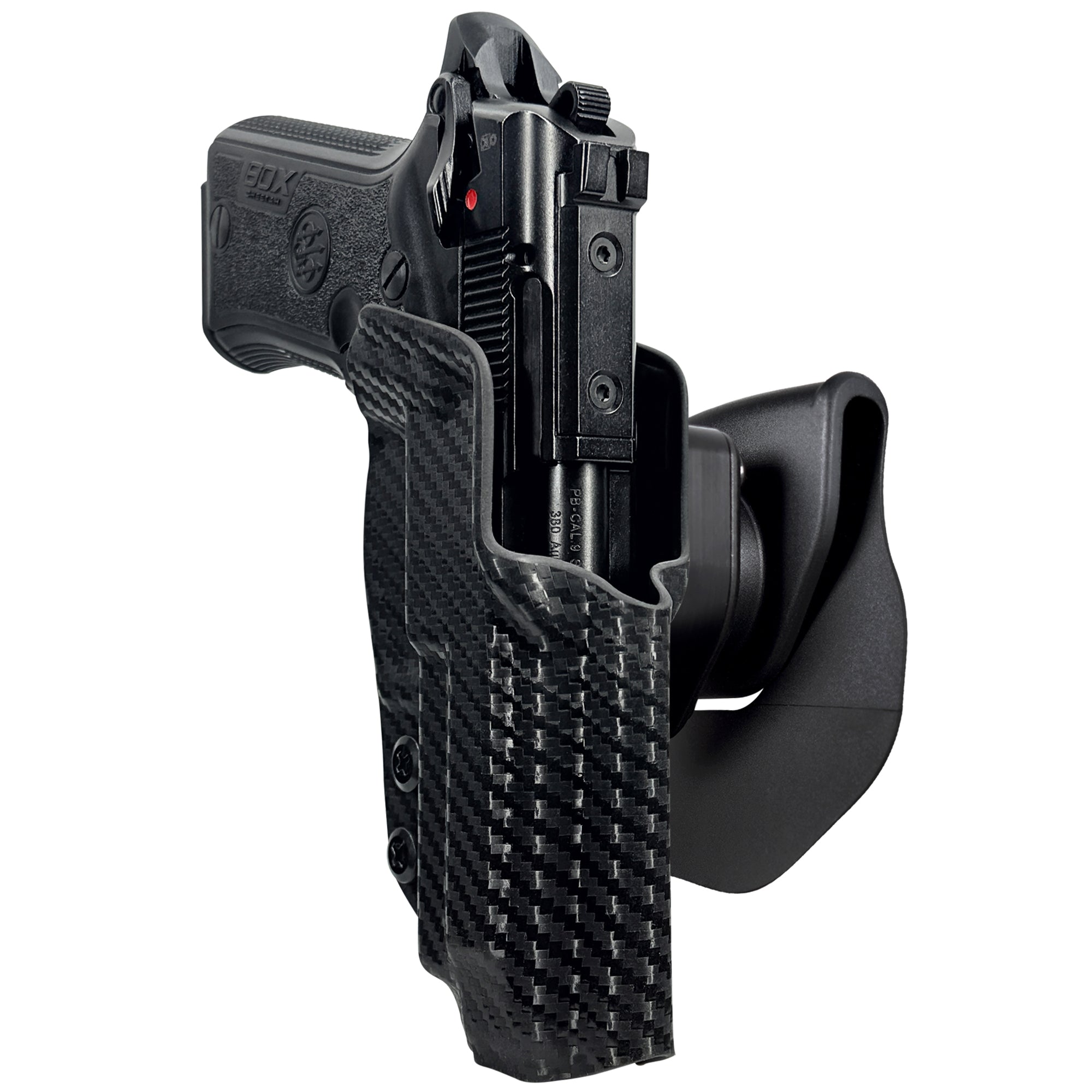 Beretta 80X Cheetah OWB Quick Release Paddle Holster in Carbon Fiber