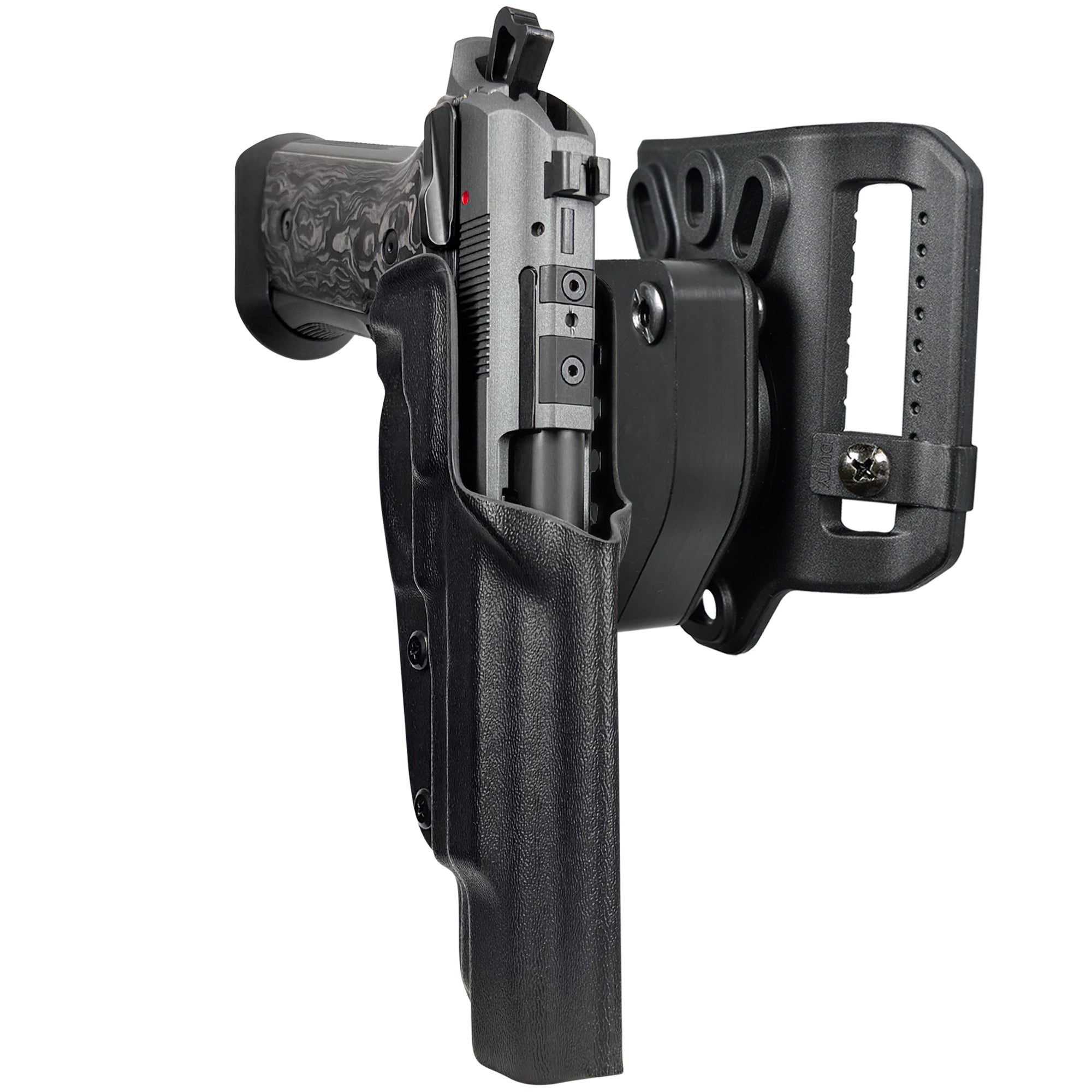Beretta 92XI SAO Gara/Corsa Quick Release Belt Loop Holster in Black