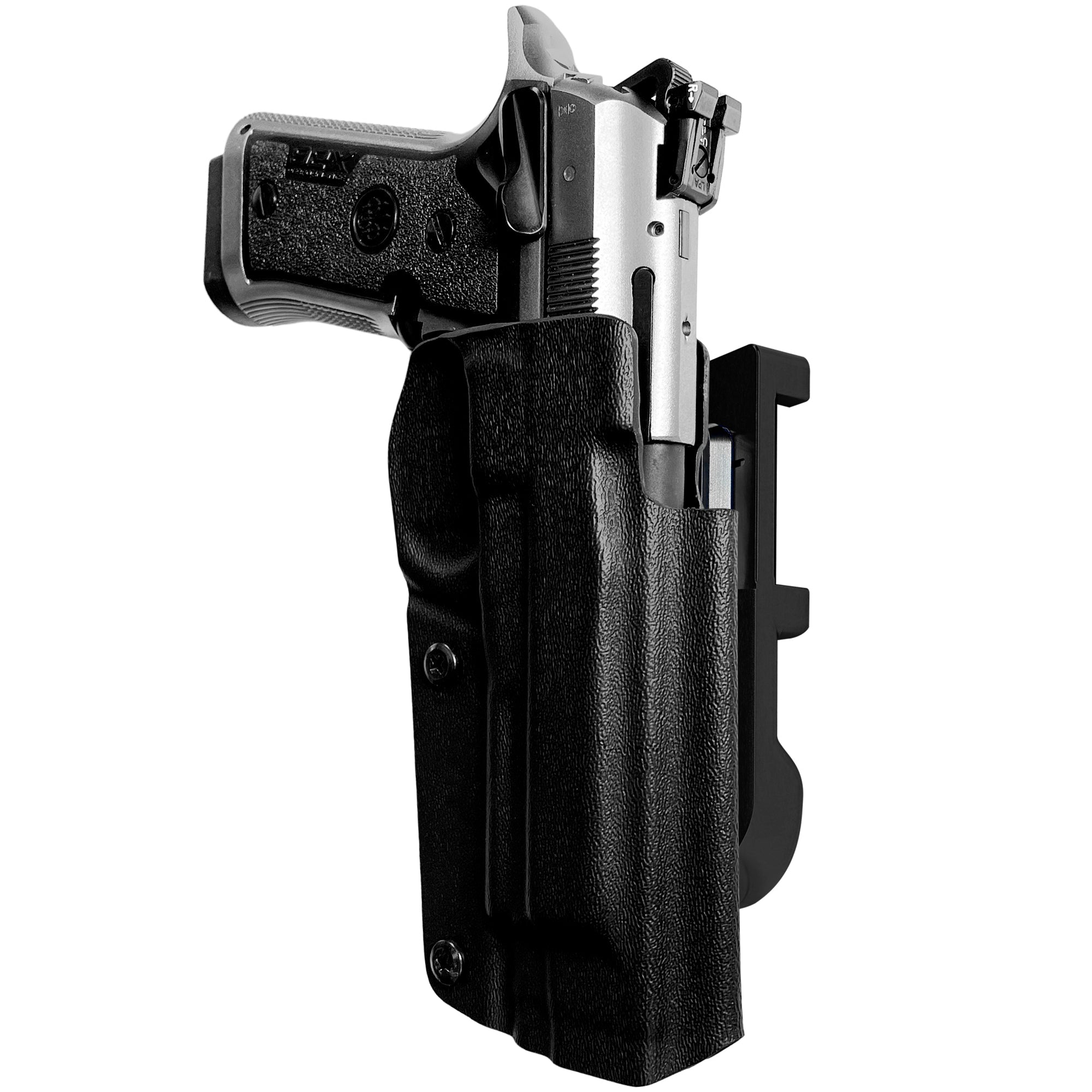 Beretta 92X Perf IDPA Quick Mount Holster with Black Belt Attachment, Black Holster Shell