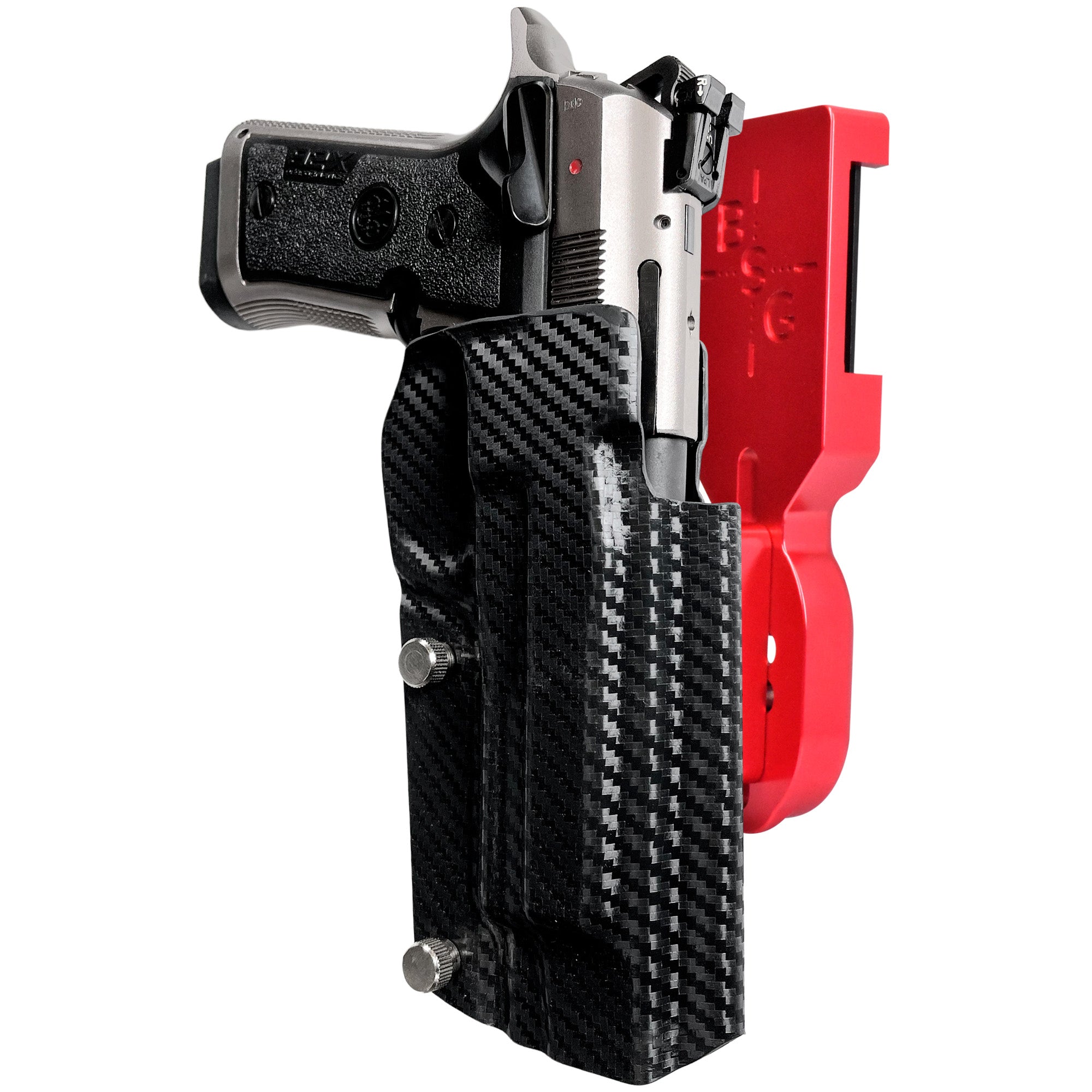 Beretta 92X Perf Pro Heavy Duty Competition Holster in Red / Carbon Fiber