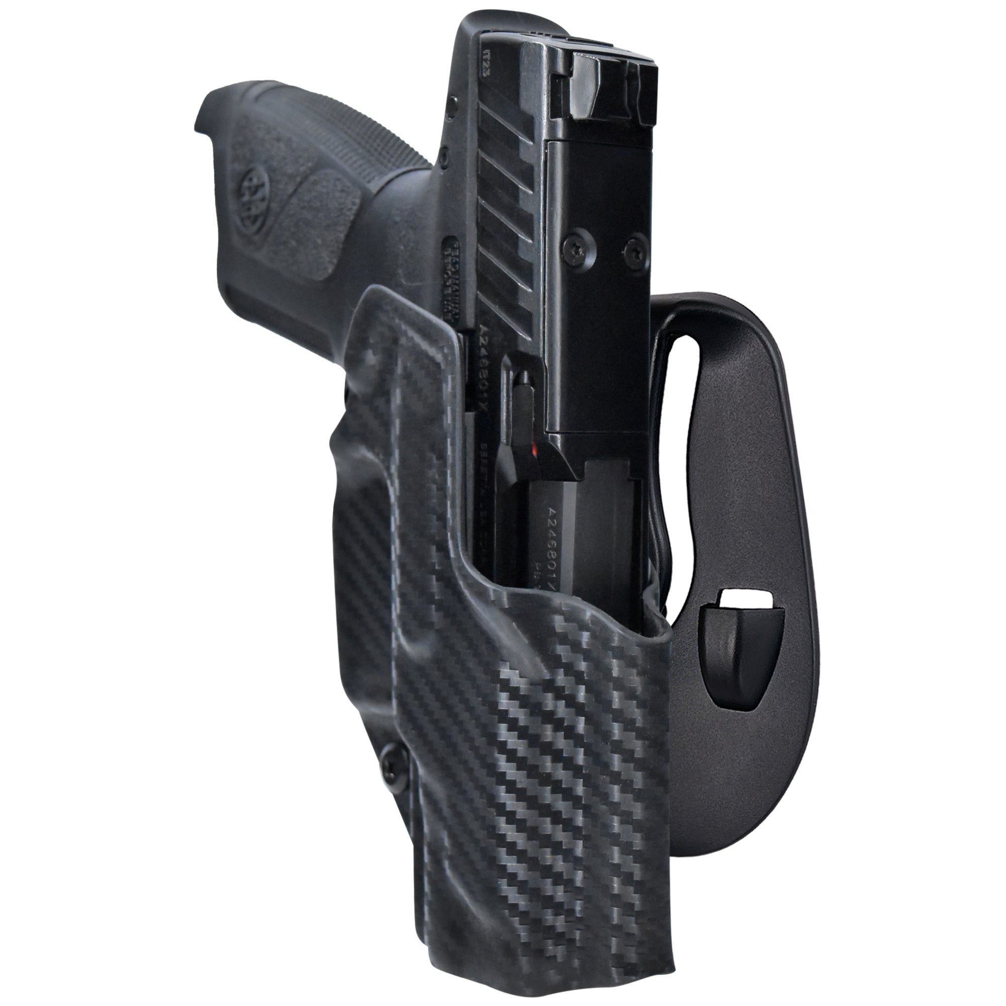 Beretta APX A1 Compact 3.7'' OWB Paddle Holster in Carbon Fiber
