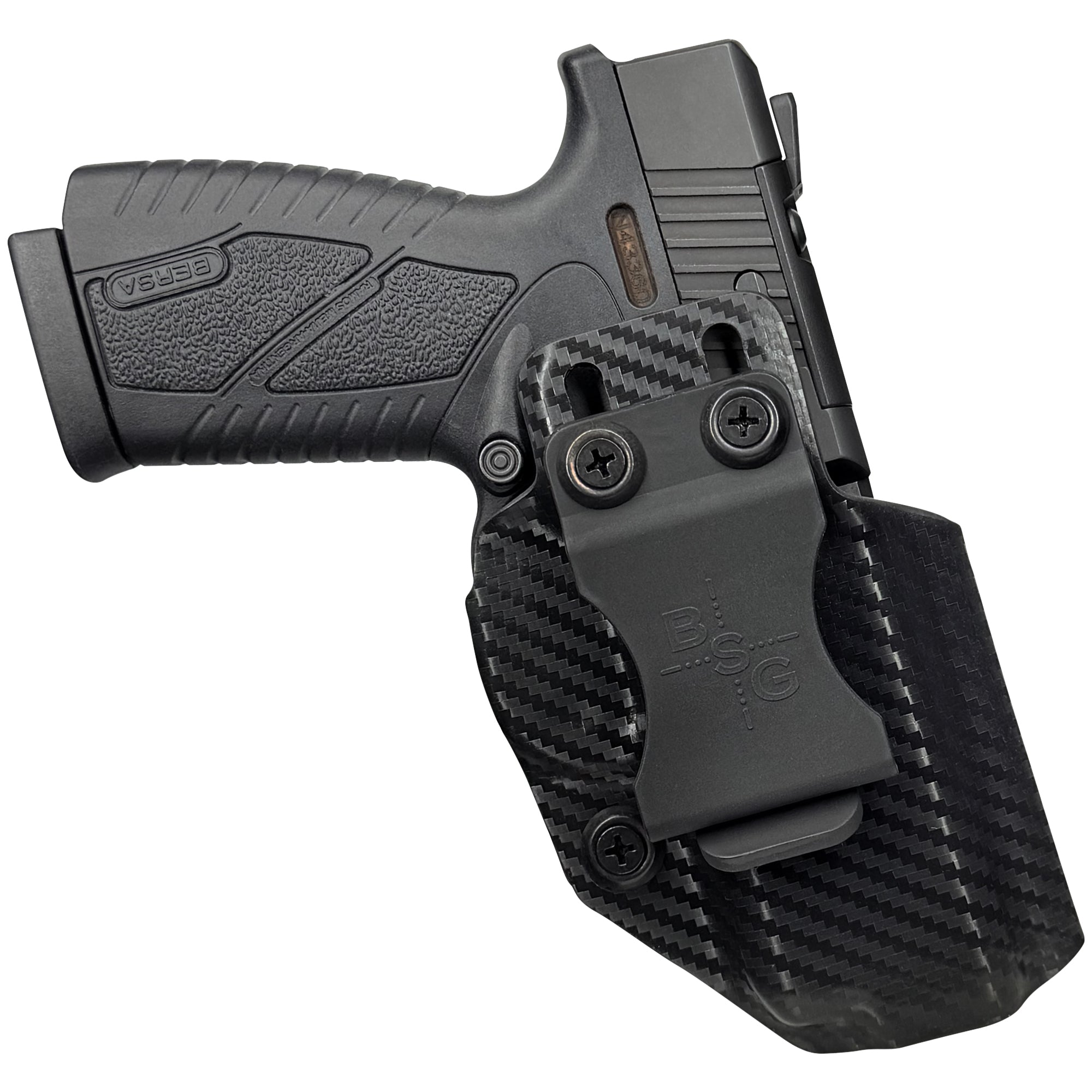Bersa BP9CC Inside the Waistband Holster in Carbon Fiber - Front