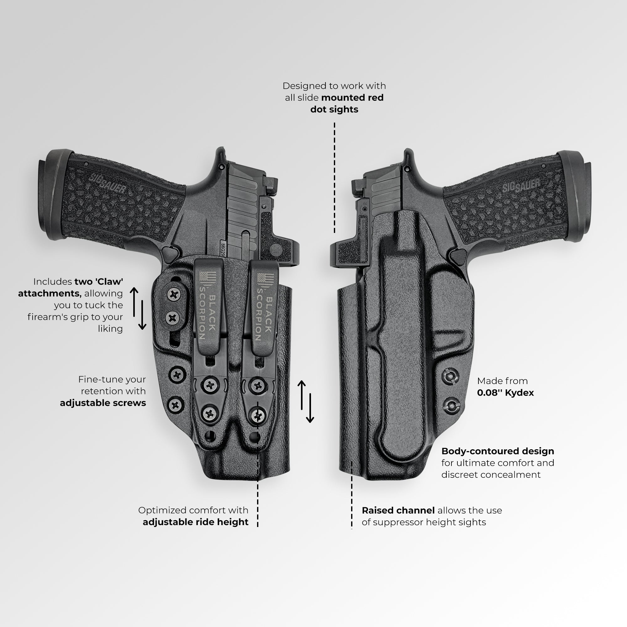 Walther PDP F-Series 3.5'' AIWB Dual Clip X Holster