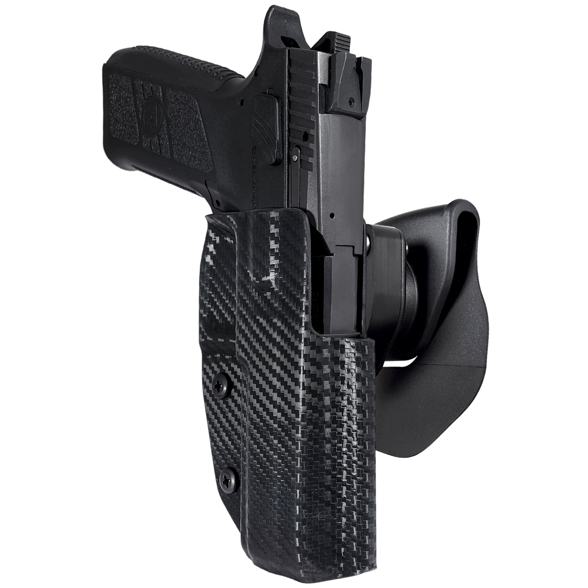 OWB Quick Release Paddle Holster in Carbon Fiber