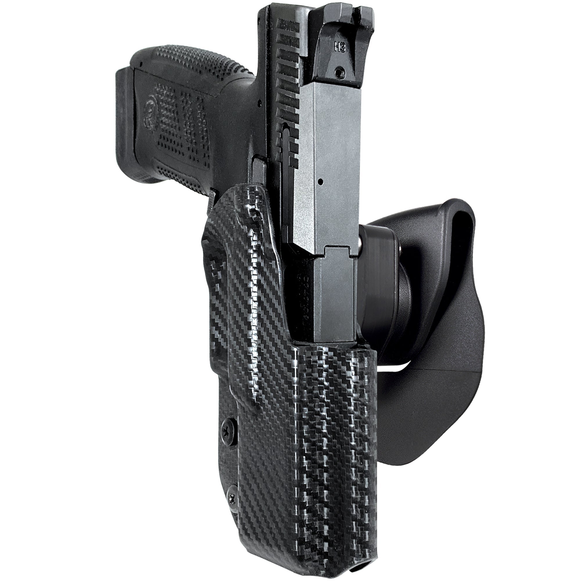 OWB Quick Release Paddle Holster in Carbon Fiber