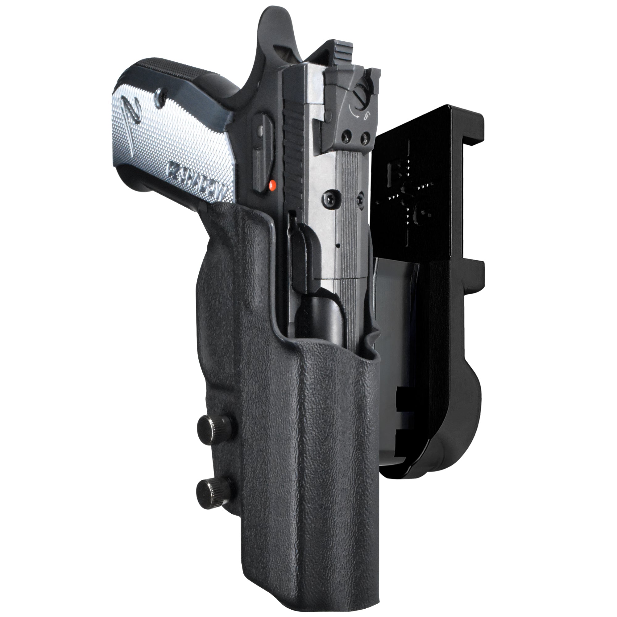 CZ Shadow 2 Compact IPSC/USPA Quick Mount Holster with Black Belt Attachment, Black Holster Shell
