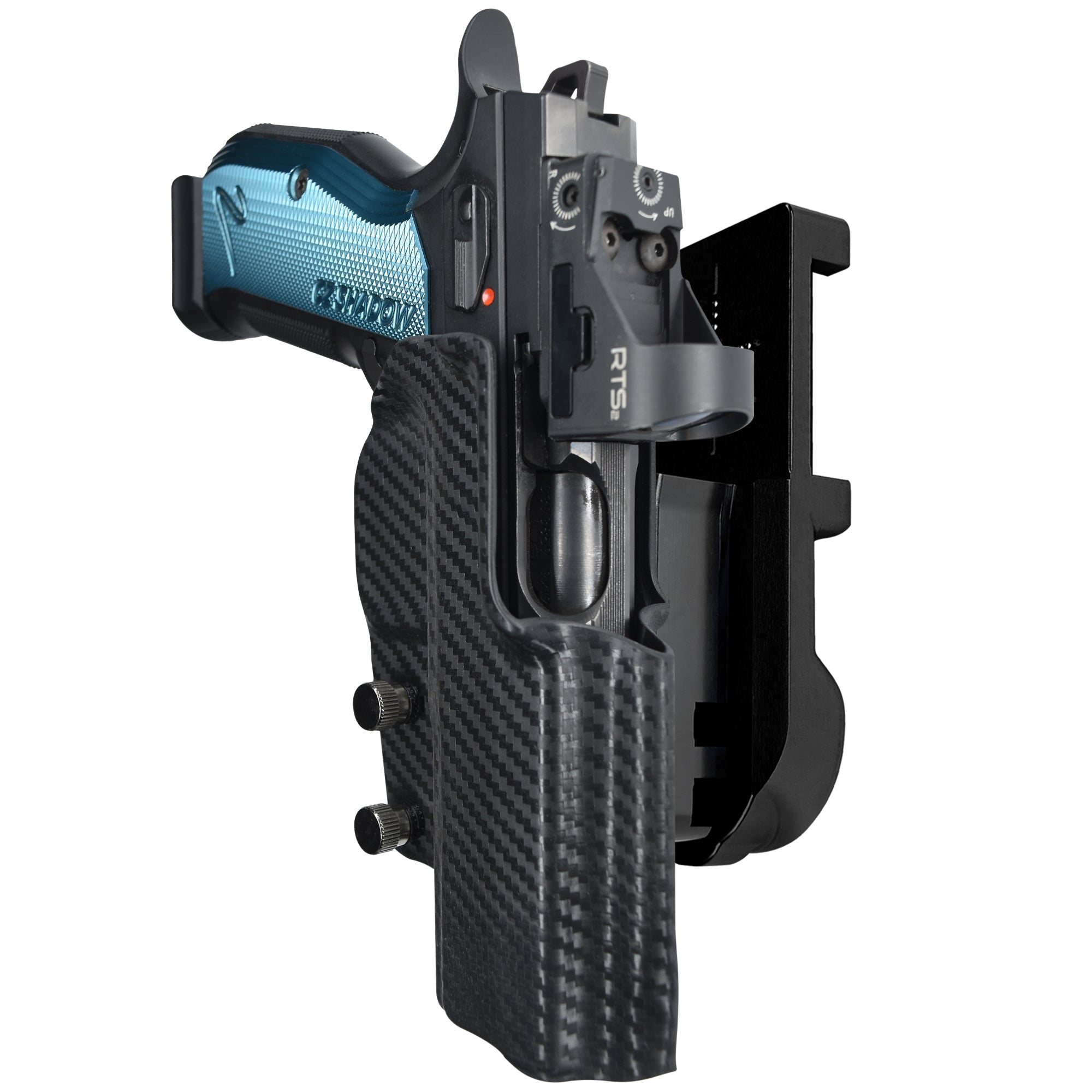 CZ Shadow 2 IPSC/USPA Quick Mount Holster with Black Belt Attachment, Carbon Fiber Holster Shell
